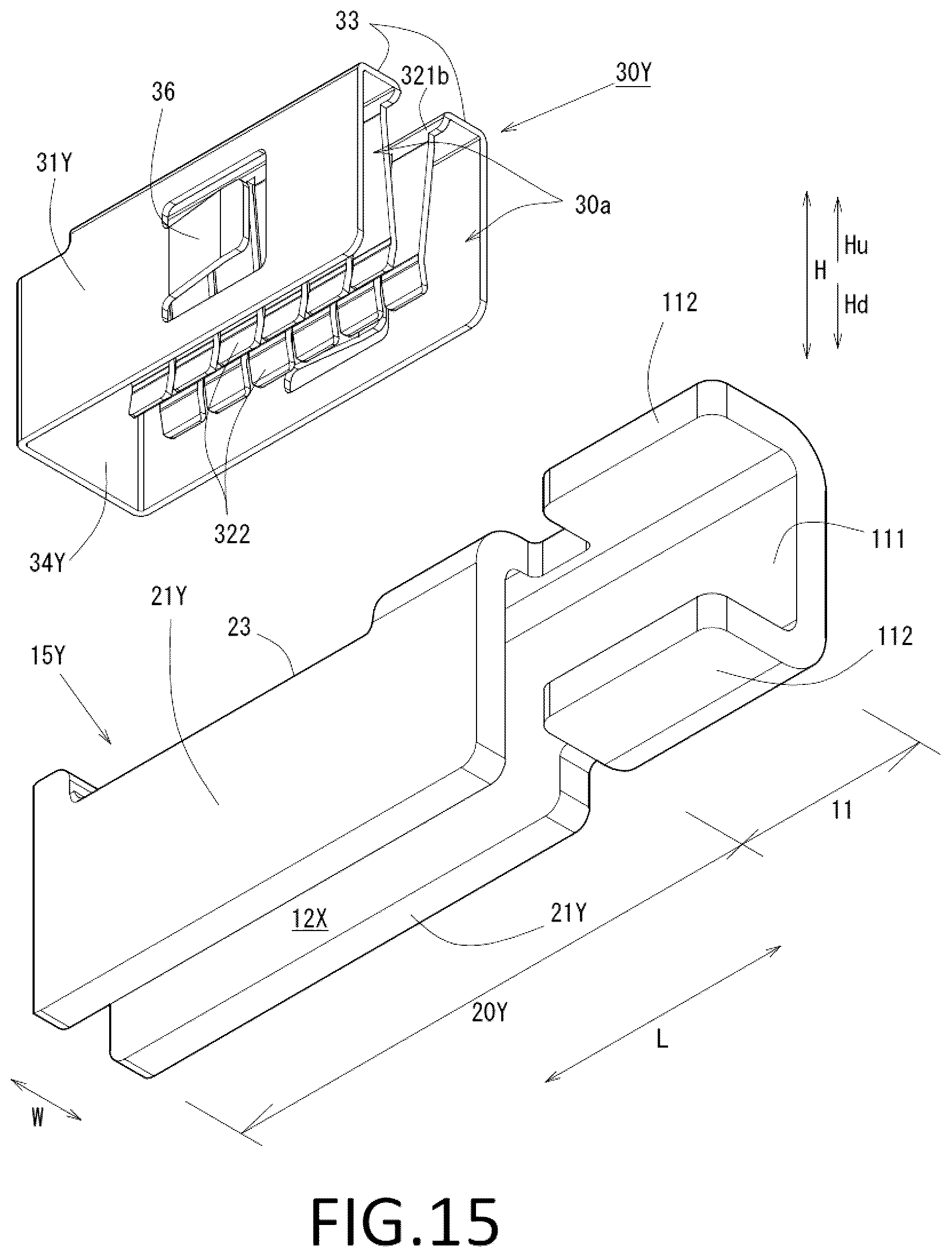 Patent US12620741 Figure 15 – Female terminal, connector, busbar, terminal-equipped electric wire, connector-equipped electric wire, and wire harness