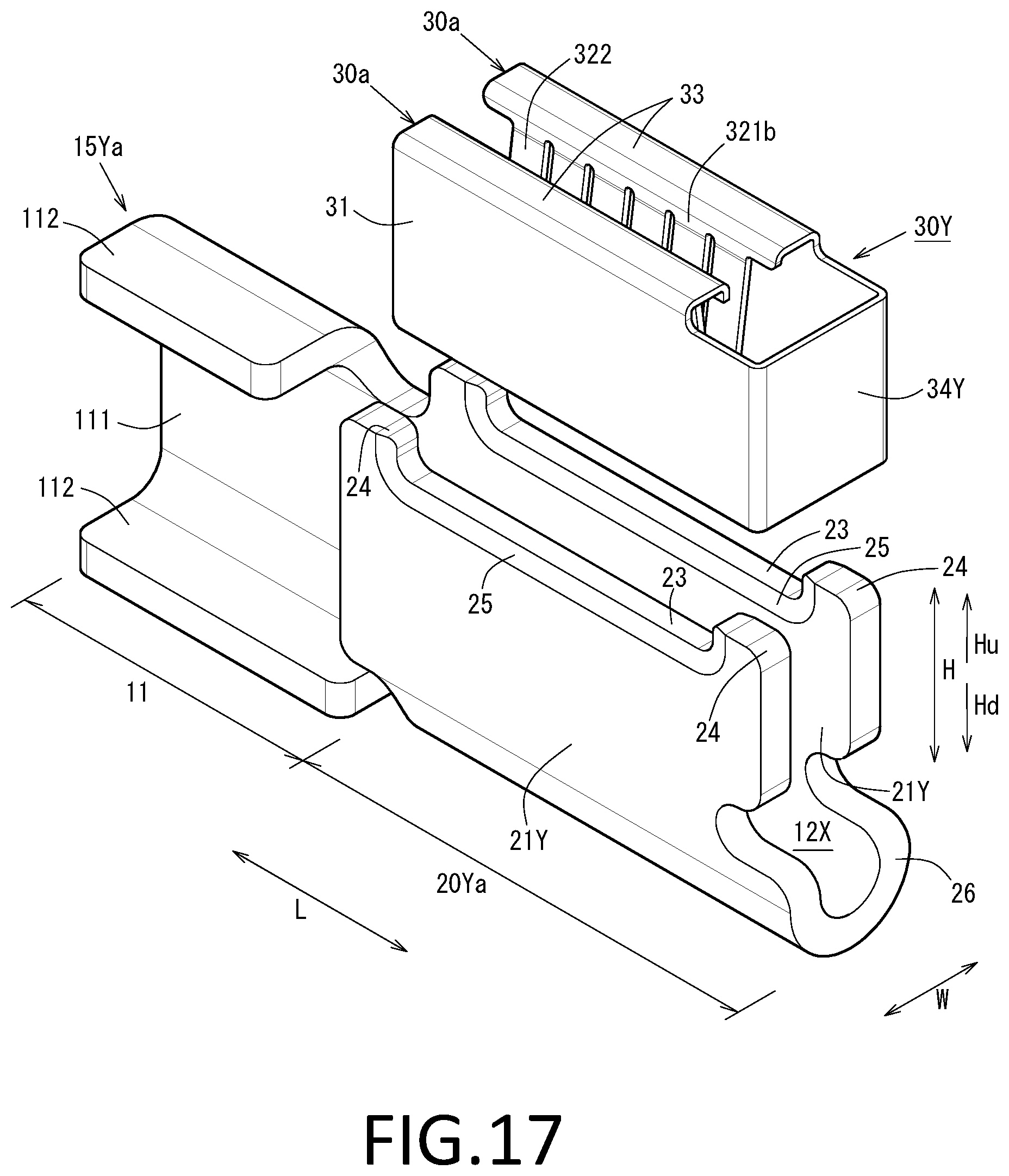 Patent US12620741 Figure 17 – Female terminal, connector, busbar, terminal-equipped electric wire, connector-equipped electric wire, and wire harness