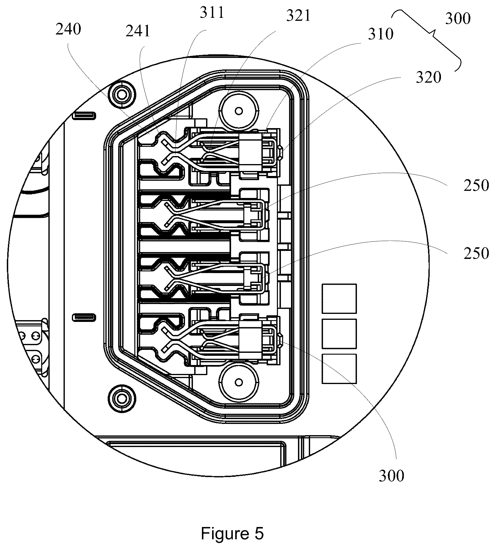 Patent US12620742 Figure 4 – Female terminal, socket, battery pack, power tool and power tool system