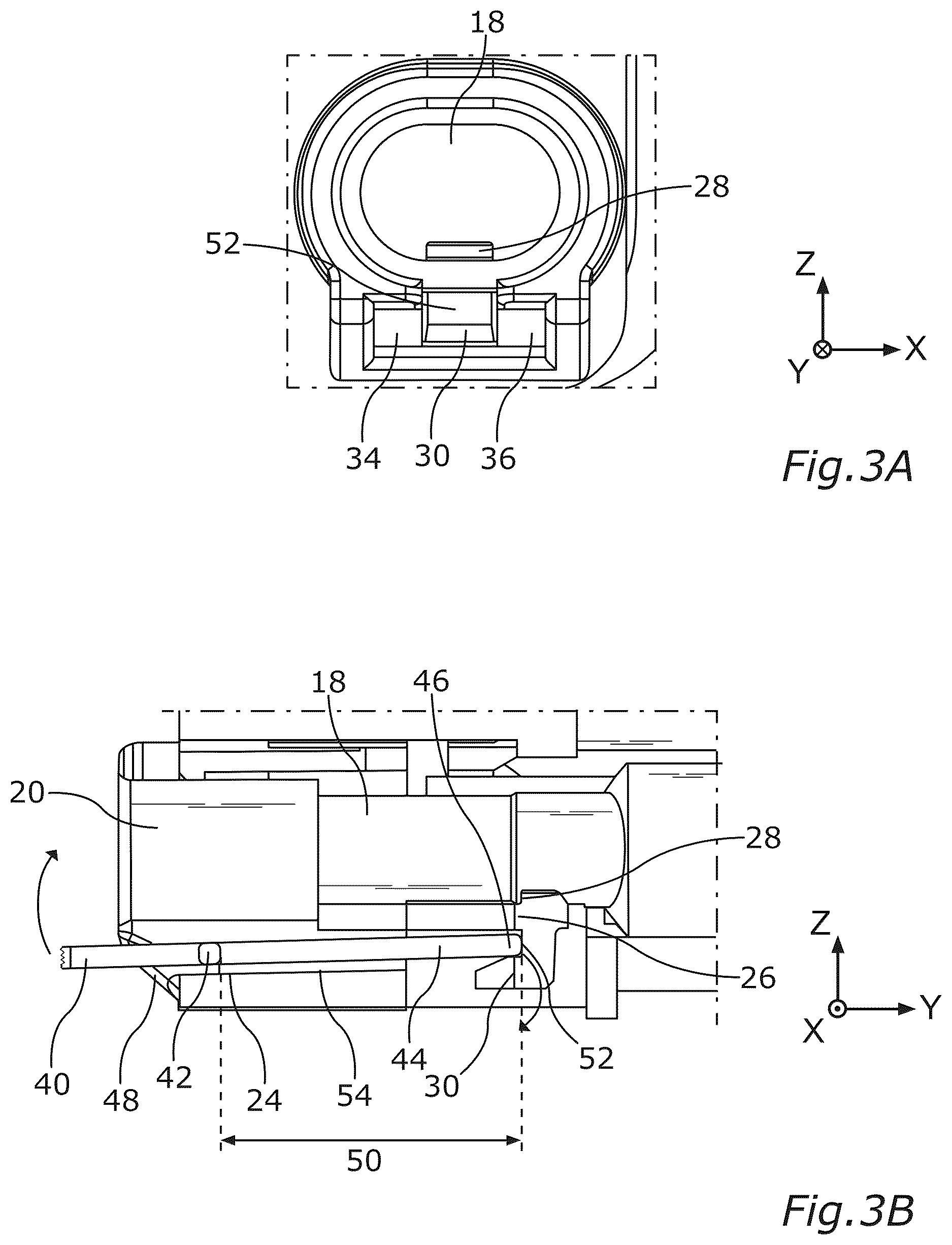 Patent US12620744 Figure 3 – Connector system with tool-accessible latching mechanism