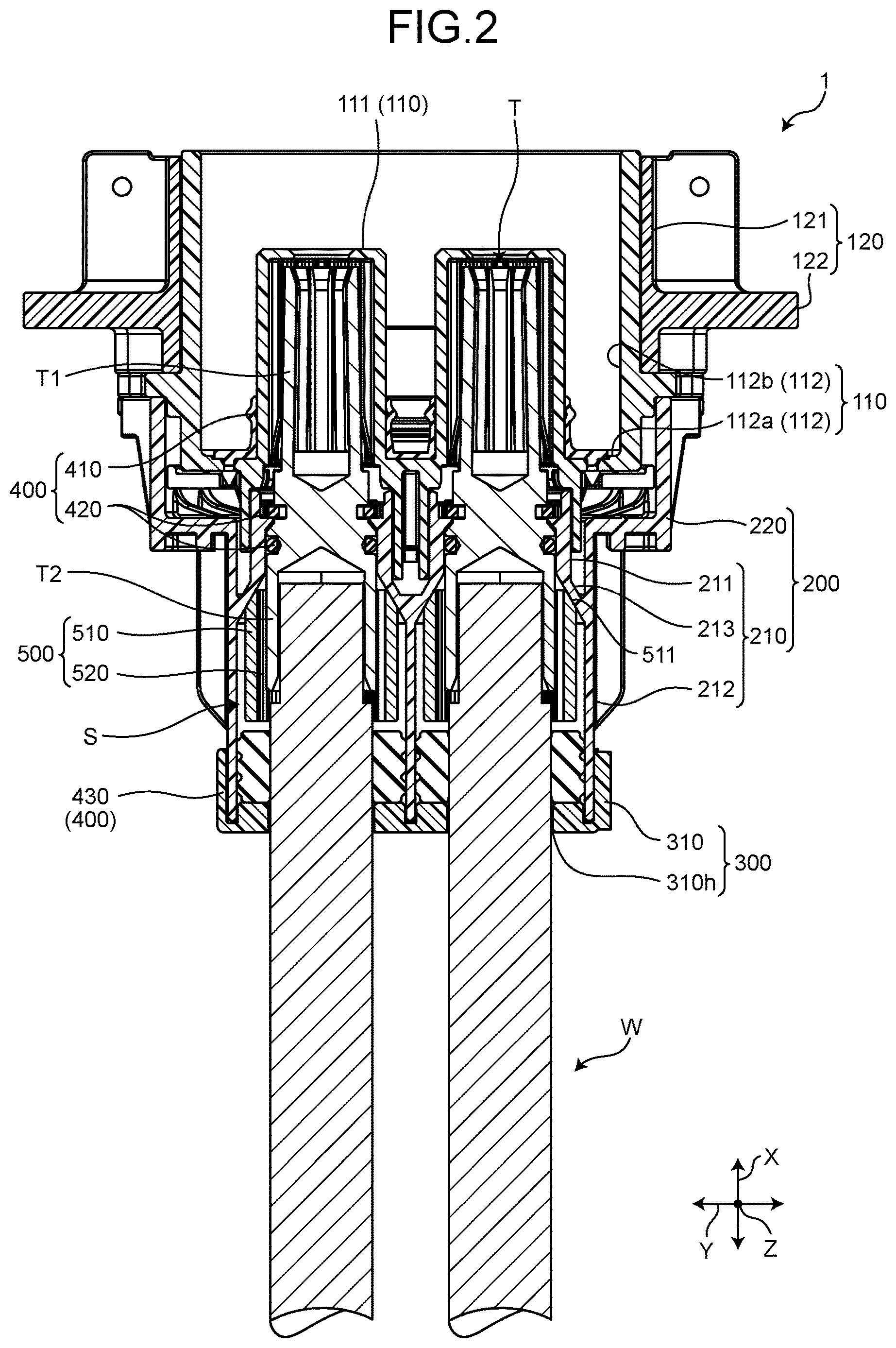Patent US12620746 Figure 2 – Connector with elastic heat storage member abutting electric wire connection part