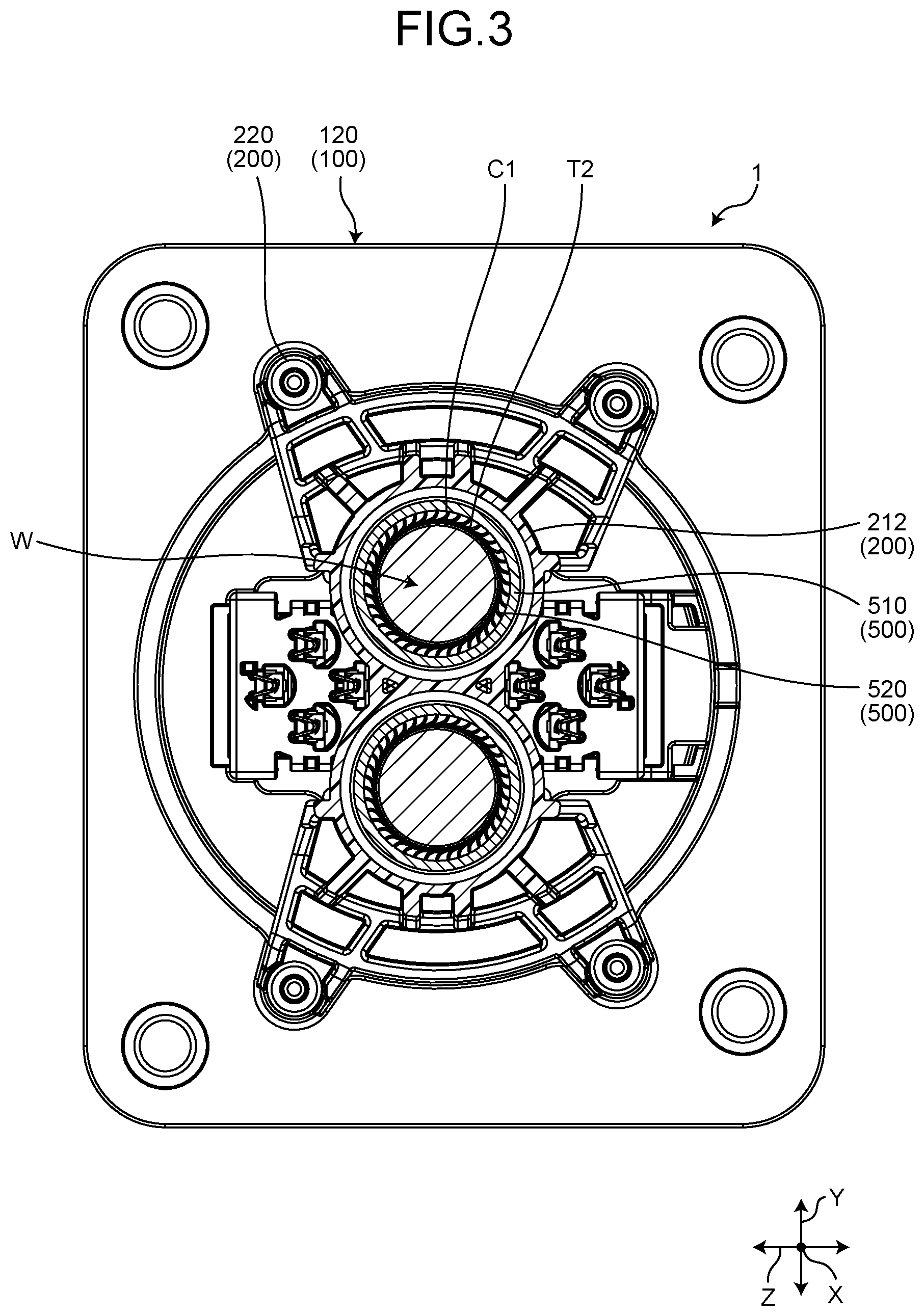 Patent US12620746 Figure 3 – Connector with elastic heat storage member abutting electric wire connection part