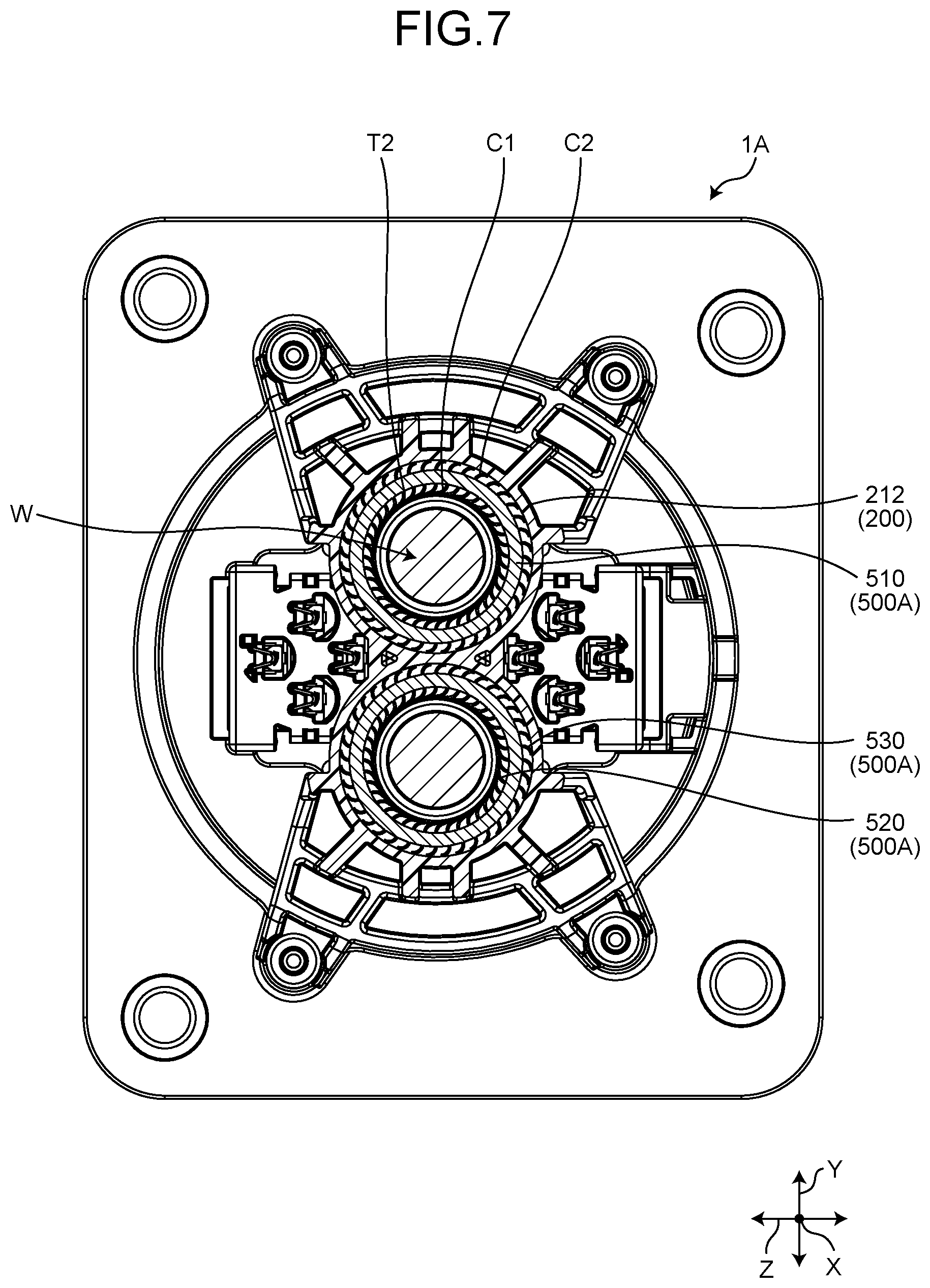 Patent US12620746 Figure 7 – Connector with elastic heat storage member abutting electric wire connection part