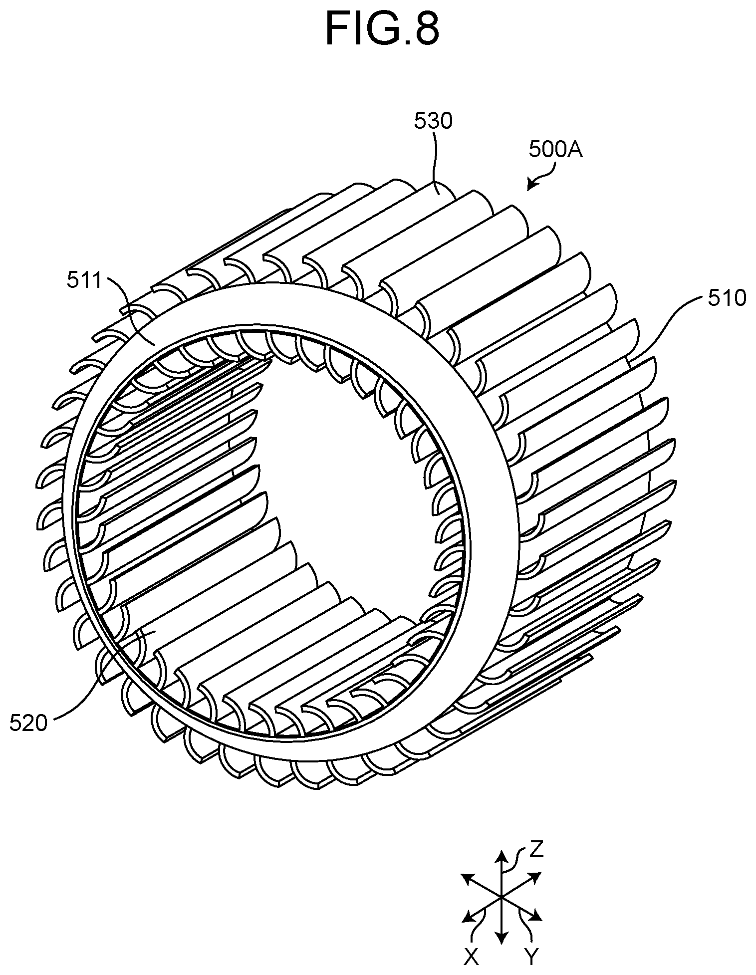 Patent US12620746 Figure 8 – Connector with elastic heat storage member abutting electric wire connection part
