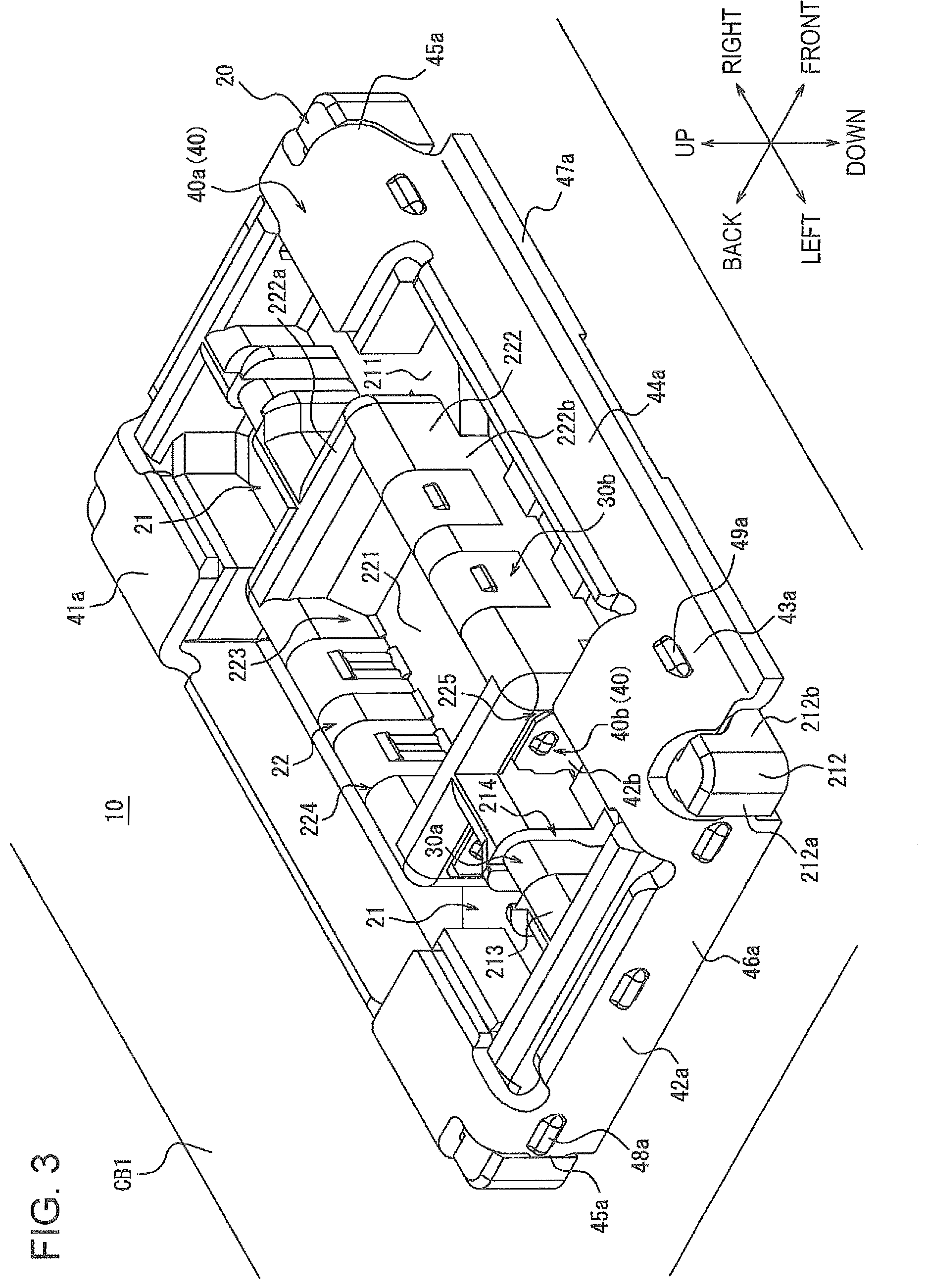 Patent US12620747 Figure 3 – Connector, connector module, and electronic apparatus