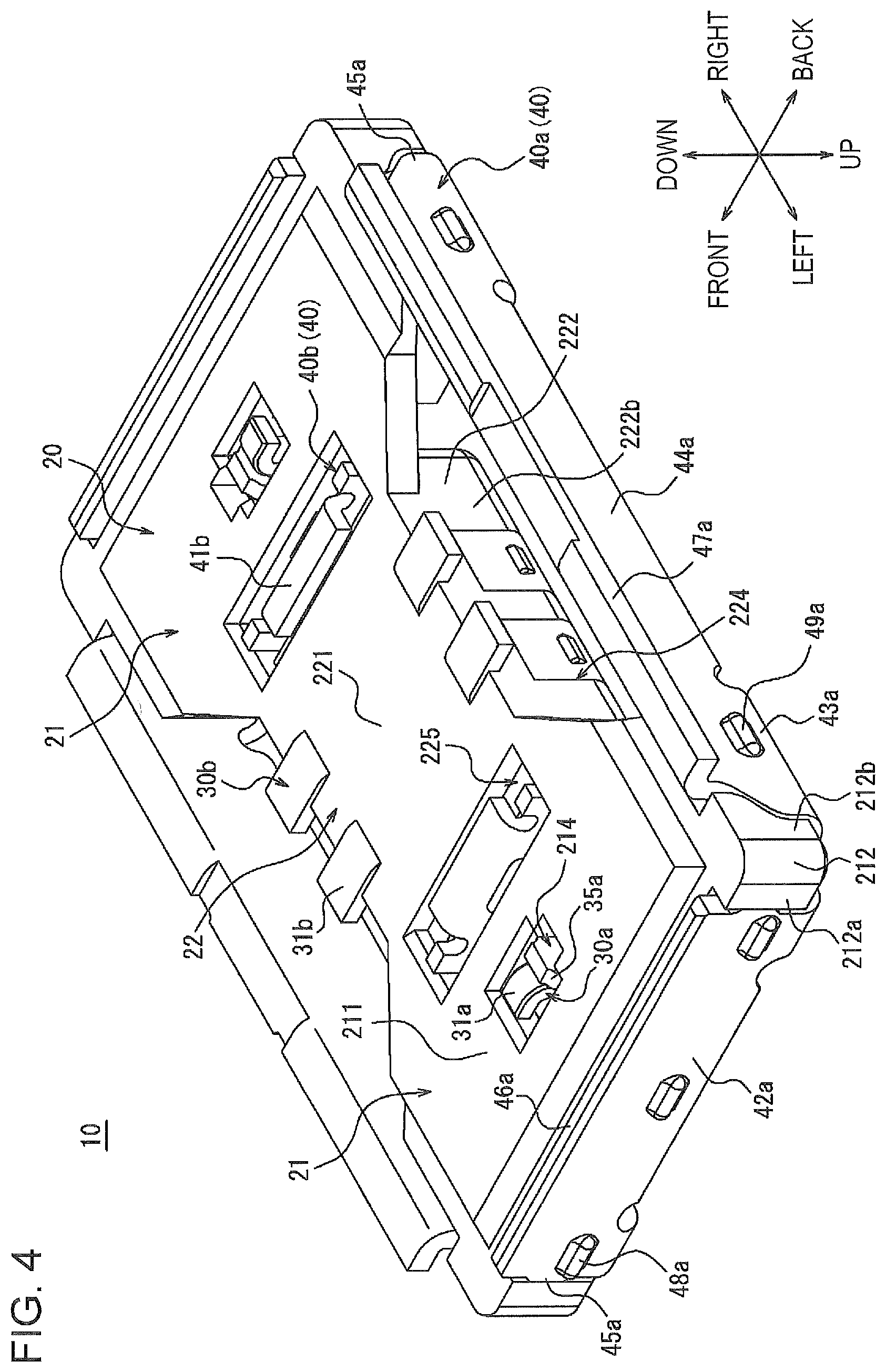Patent US12620747 Figure 4 – Connector, connector module, and electronic apparatus