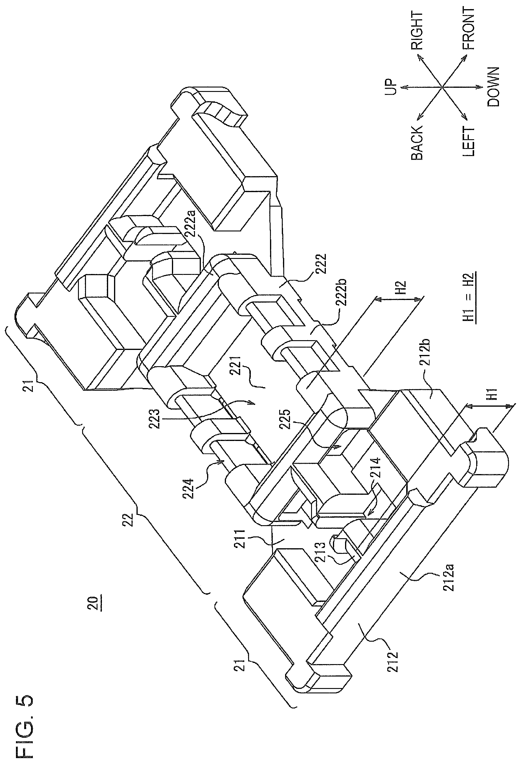 Patent US12620747 Figure 5 – Connector, connector module, and electronic apparatus