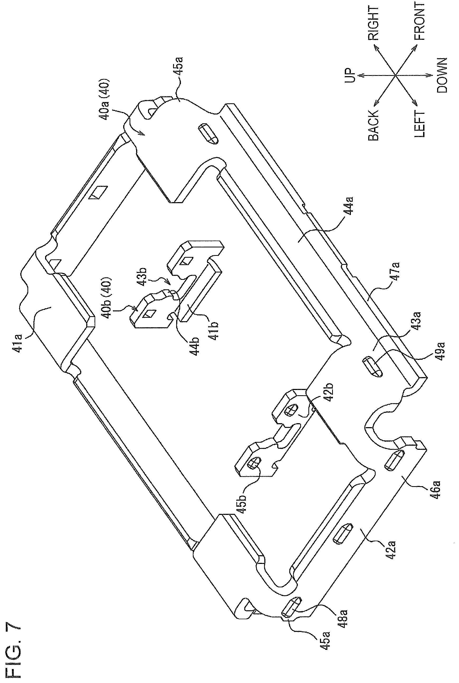 Patent US12620747 Figure 7 – Connector, connector module, and electronic apparatus