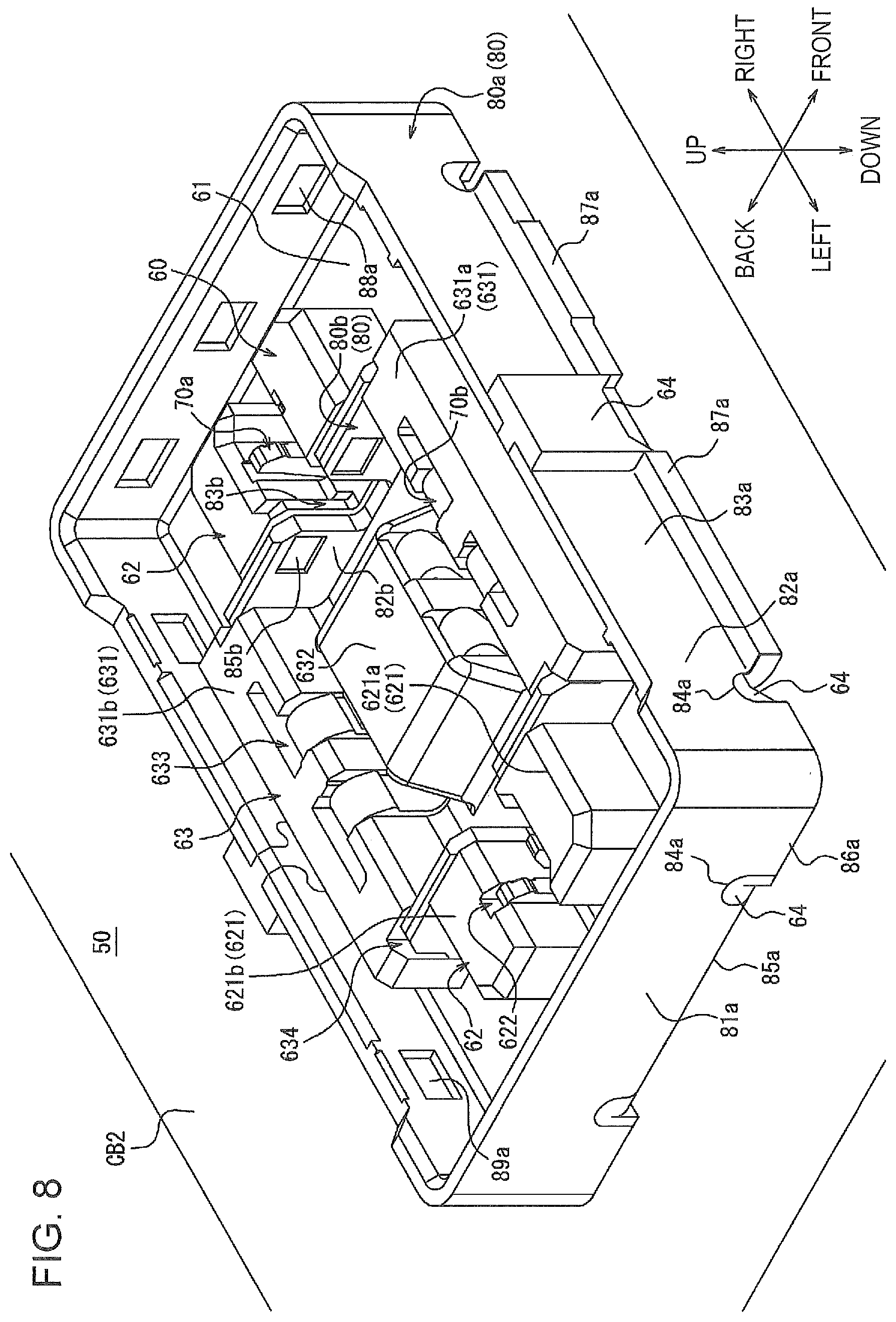 Patent US12620747 Figure 8 – Connector, connector module, and electronic apparatus