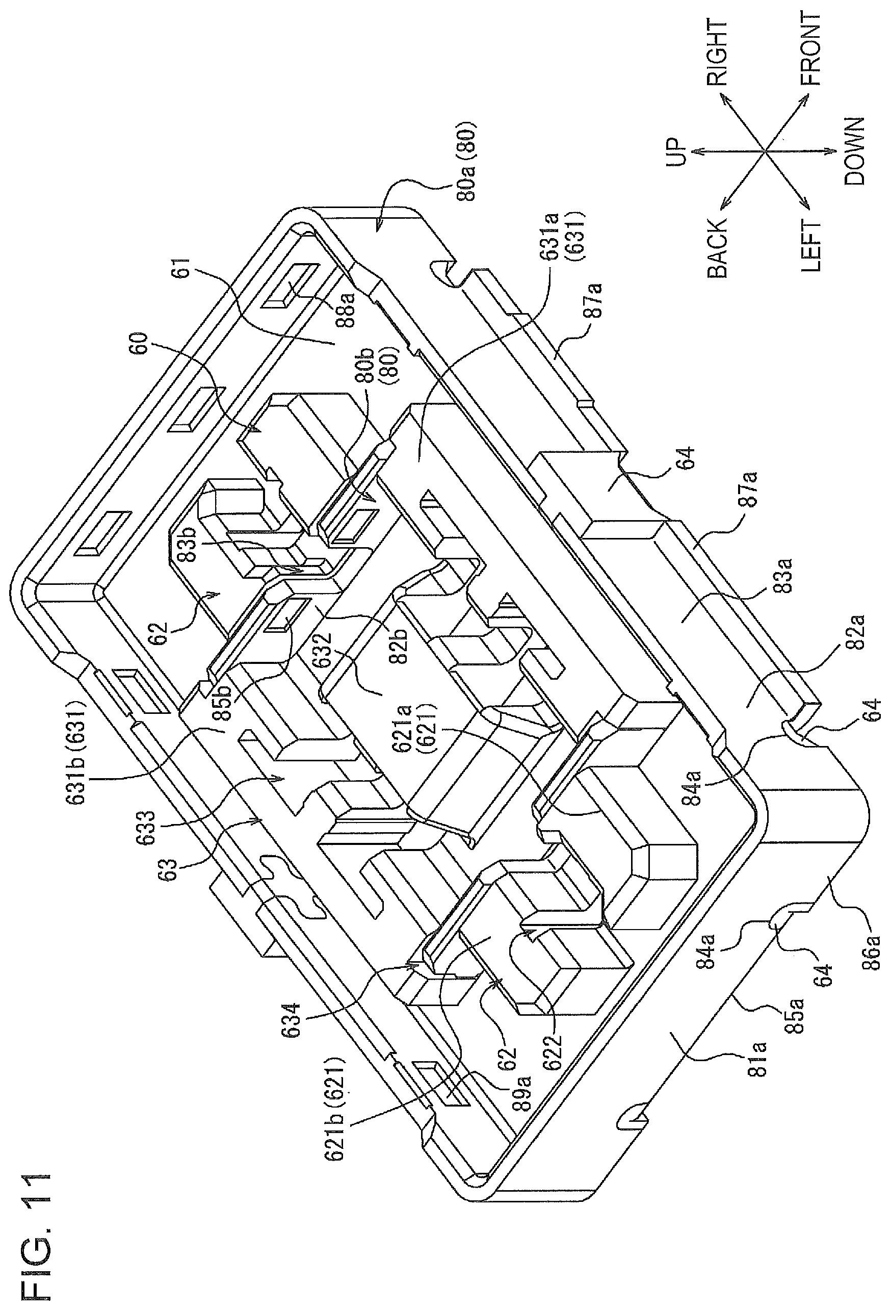 Patent US12620747 Figure 11 – Connector, connector module, and electronic apparatus