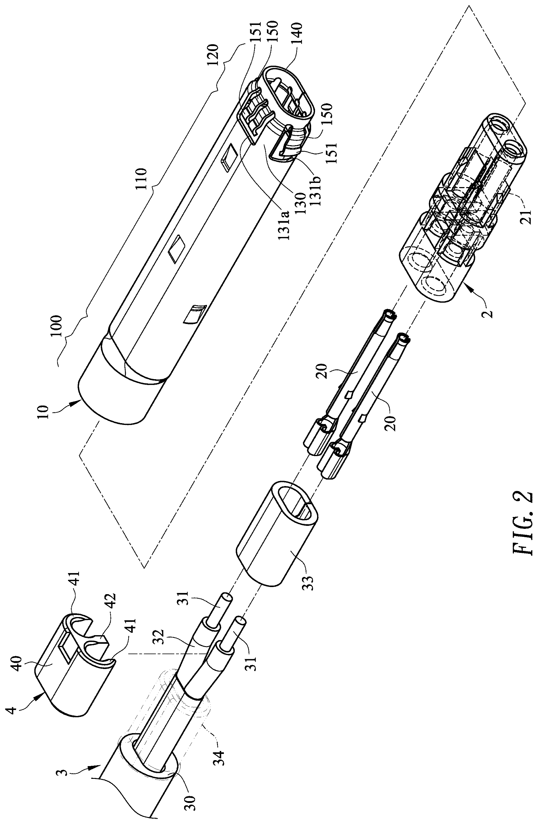 Patent US12620749 Figure 2 – Cable connector and metal housing thereof