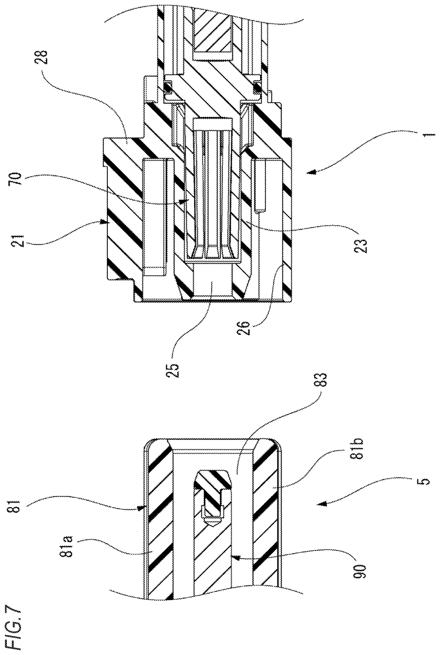 Patent US12620750 Figure 7 – Connector lock device