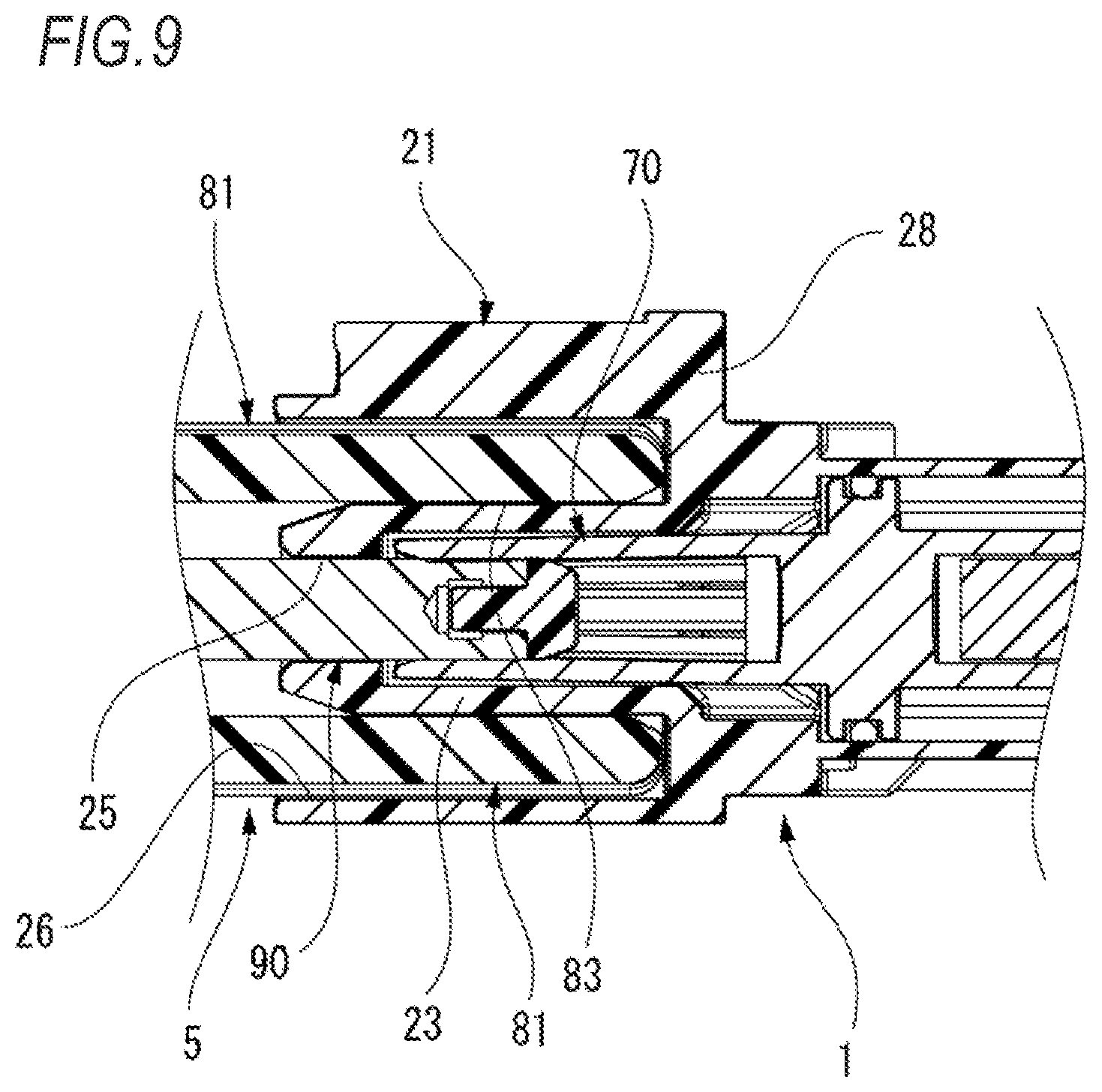 Patent US12620750 Figure 9 – Connector lock device