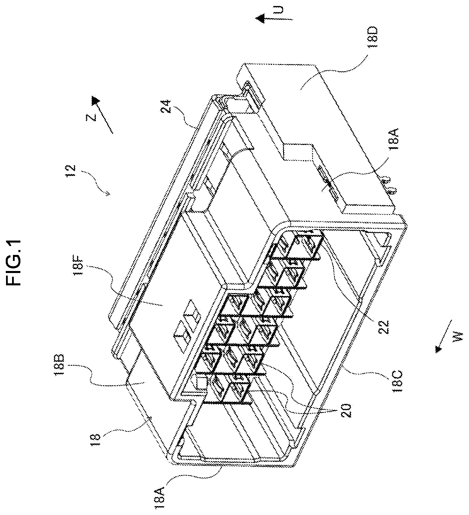 Patent US12620751 Figure 1 – Connector with pair of terminals and coupling portion