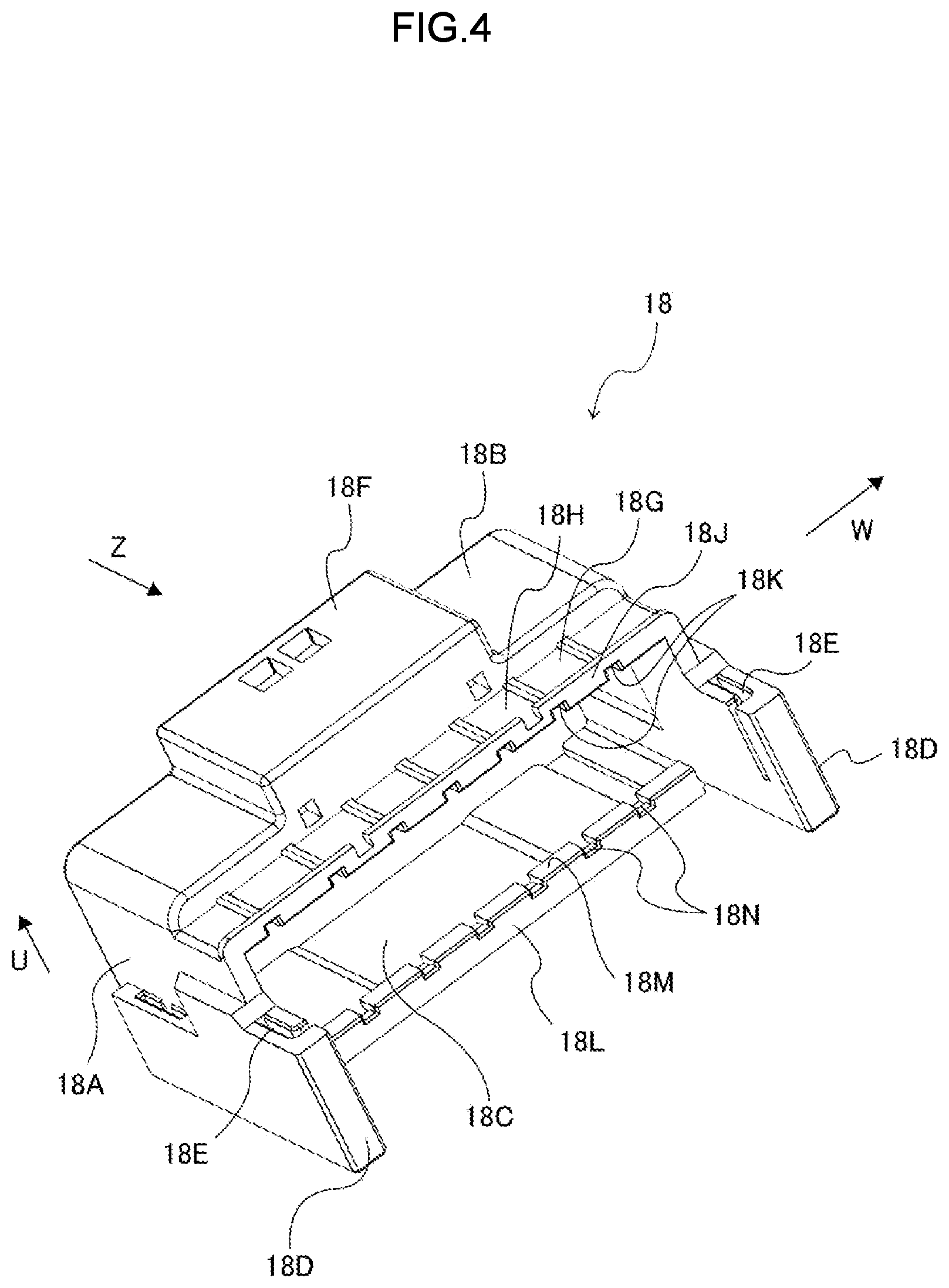 Patent US12620751 Figure 4 – Connector with pair of terminals and coupling portion