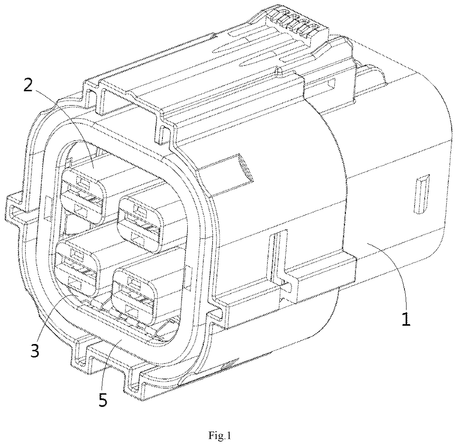Patent US12620752 Figure 1 – Sealing ring positioning component and connector