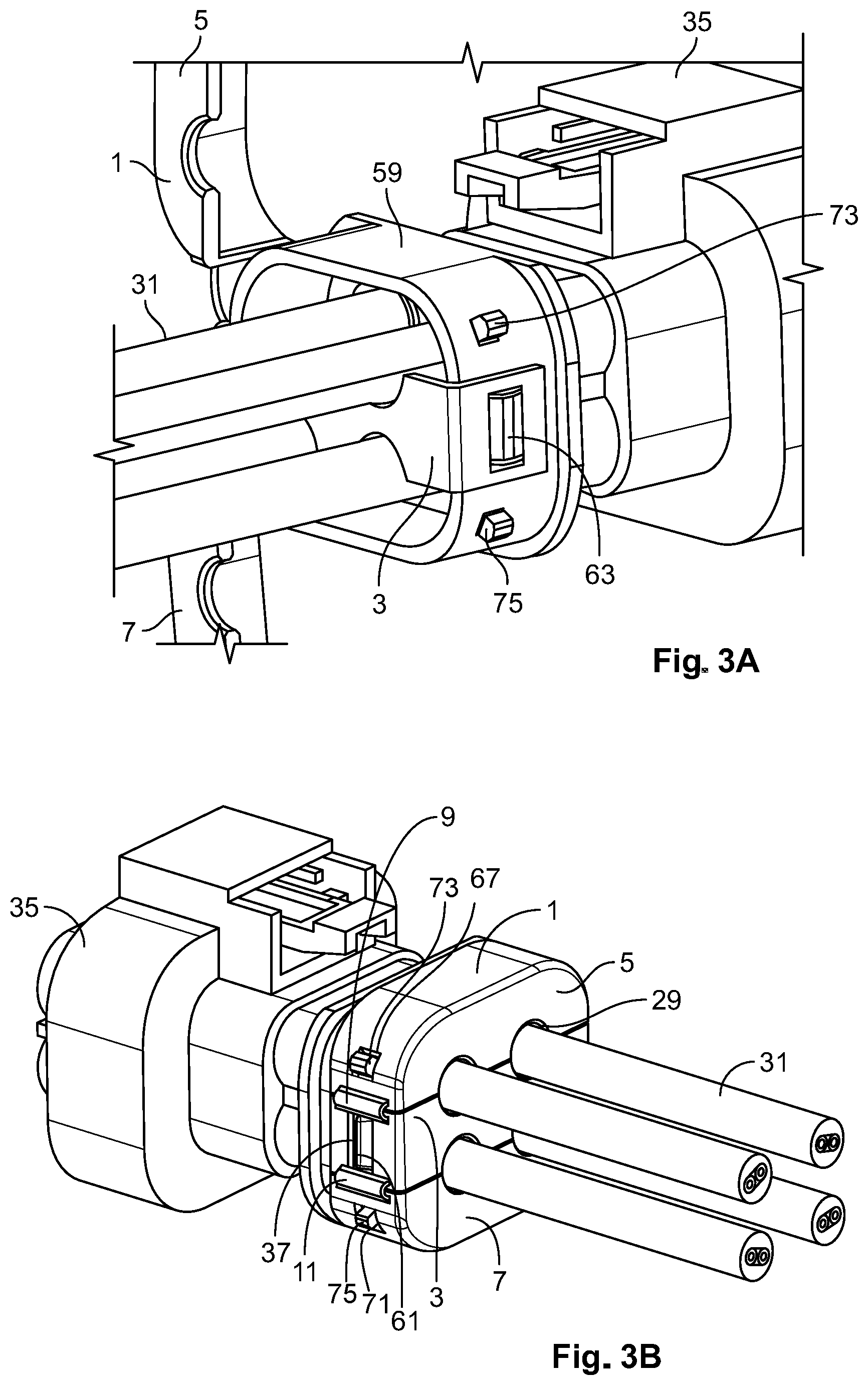Patent US12620754 Figure 4 – Connector rear cover, connector system, and assembly method