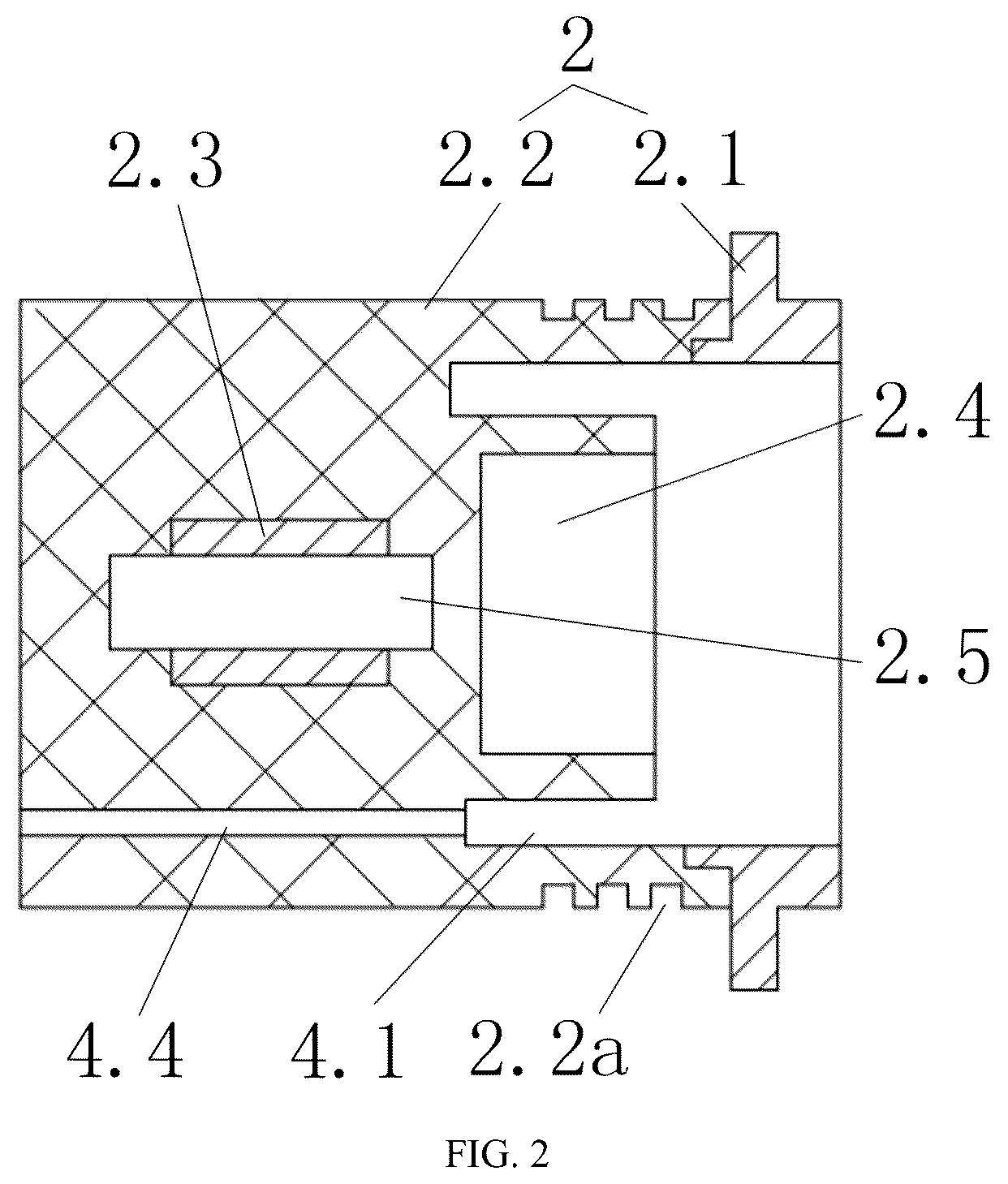 Patent US12620755 Figure 2 – Quick electrical-connecting structure for high-voltage high-frequency pulse environment