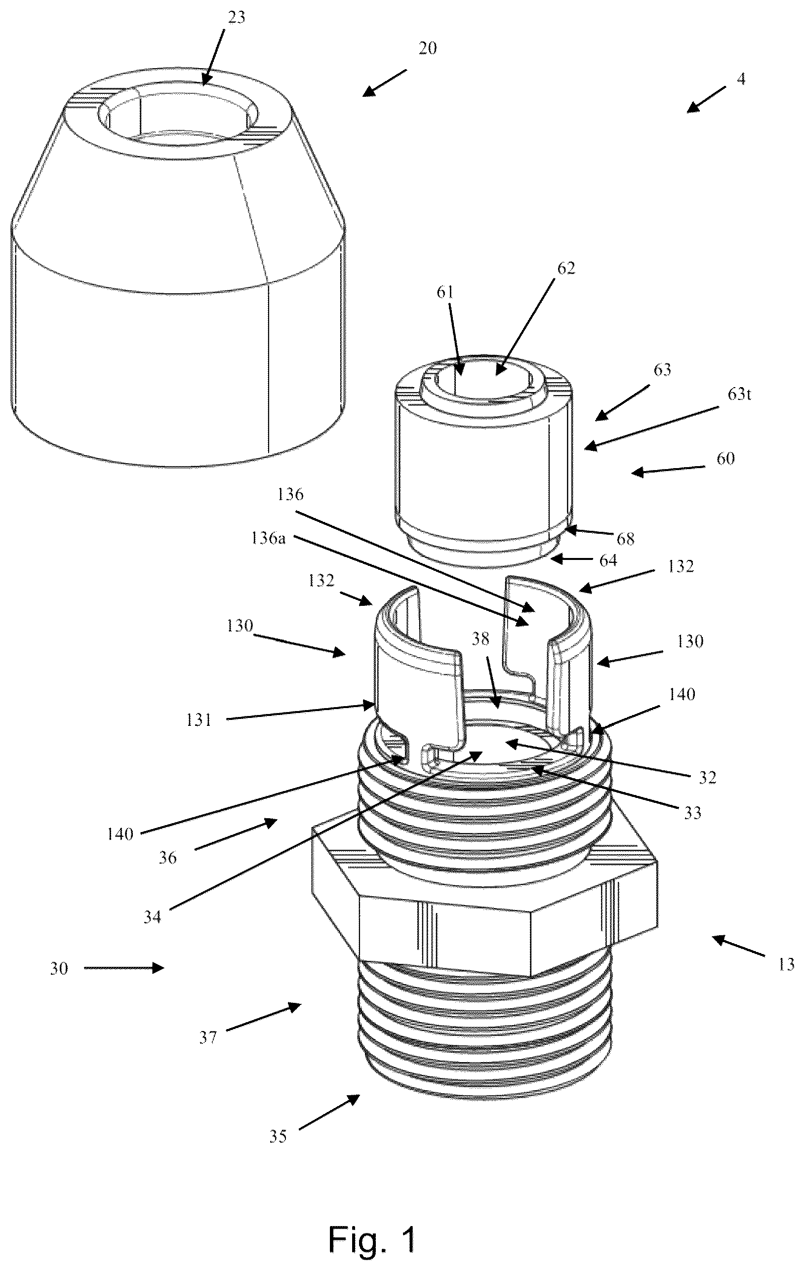 Patent US12620756 Figure 1 – Cable connector