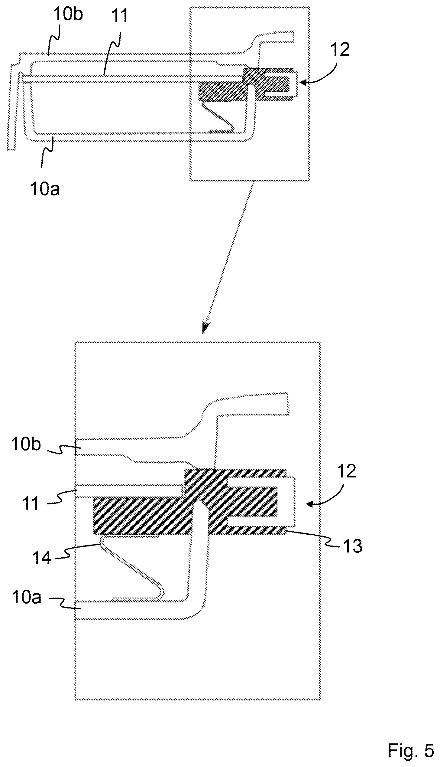Patent US12620761 Figure 4 – Connection assembly and control device
