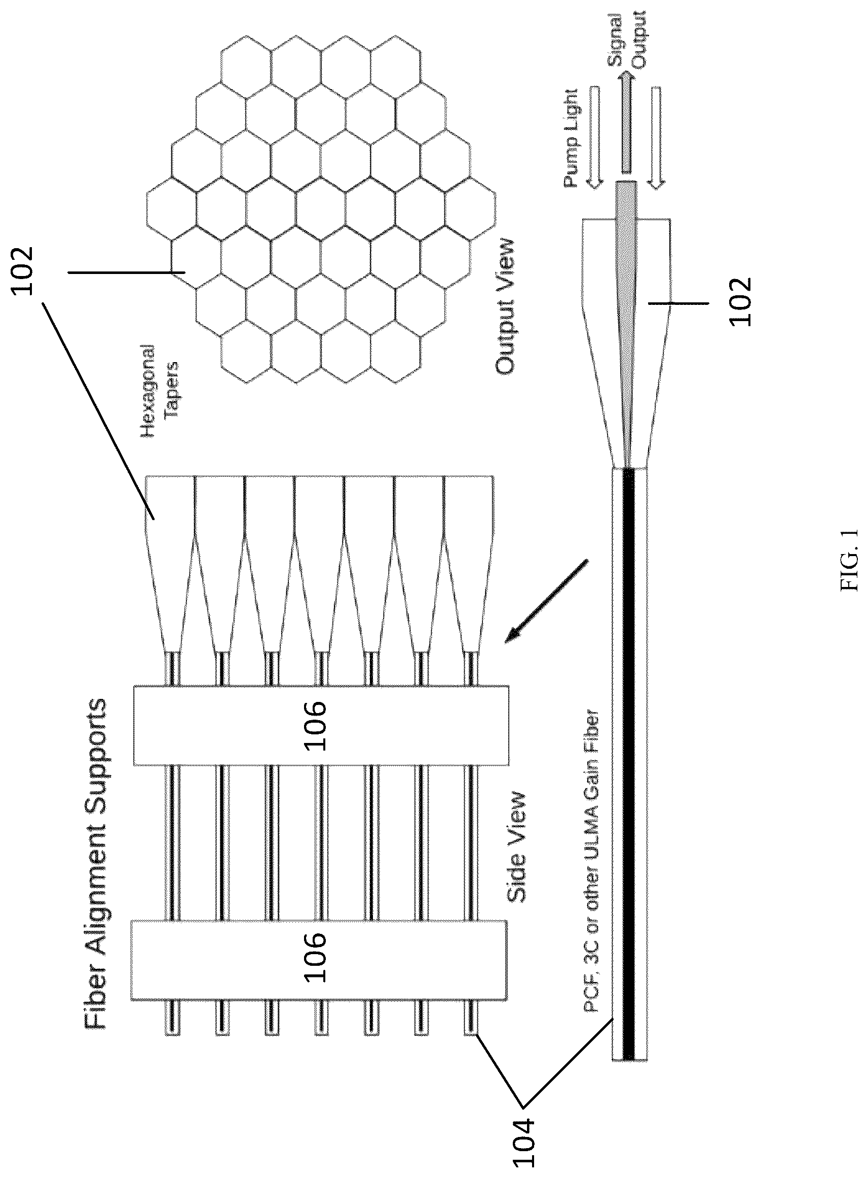 Patent US12620765 Figure 1 – Counter-pumped fiber laser array system