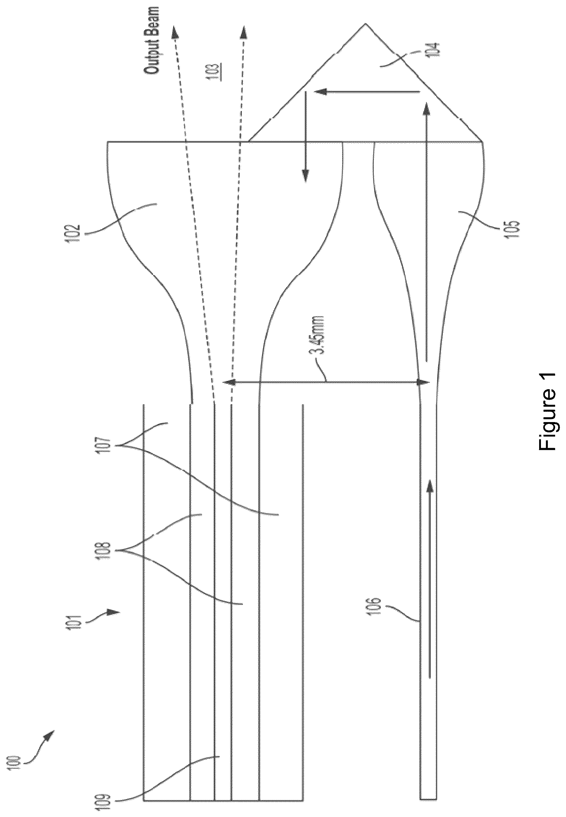 Patent US12620766 Figure 1 – Counter pumping a large mode area fiber laser