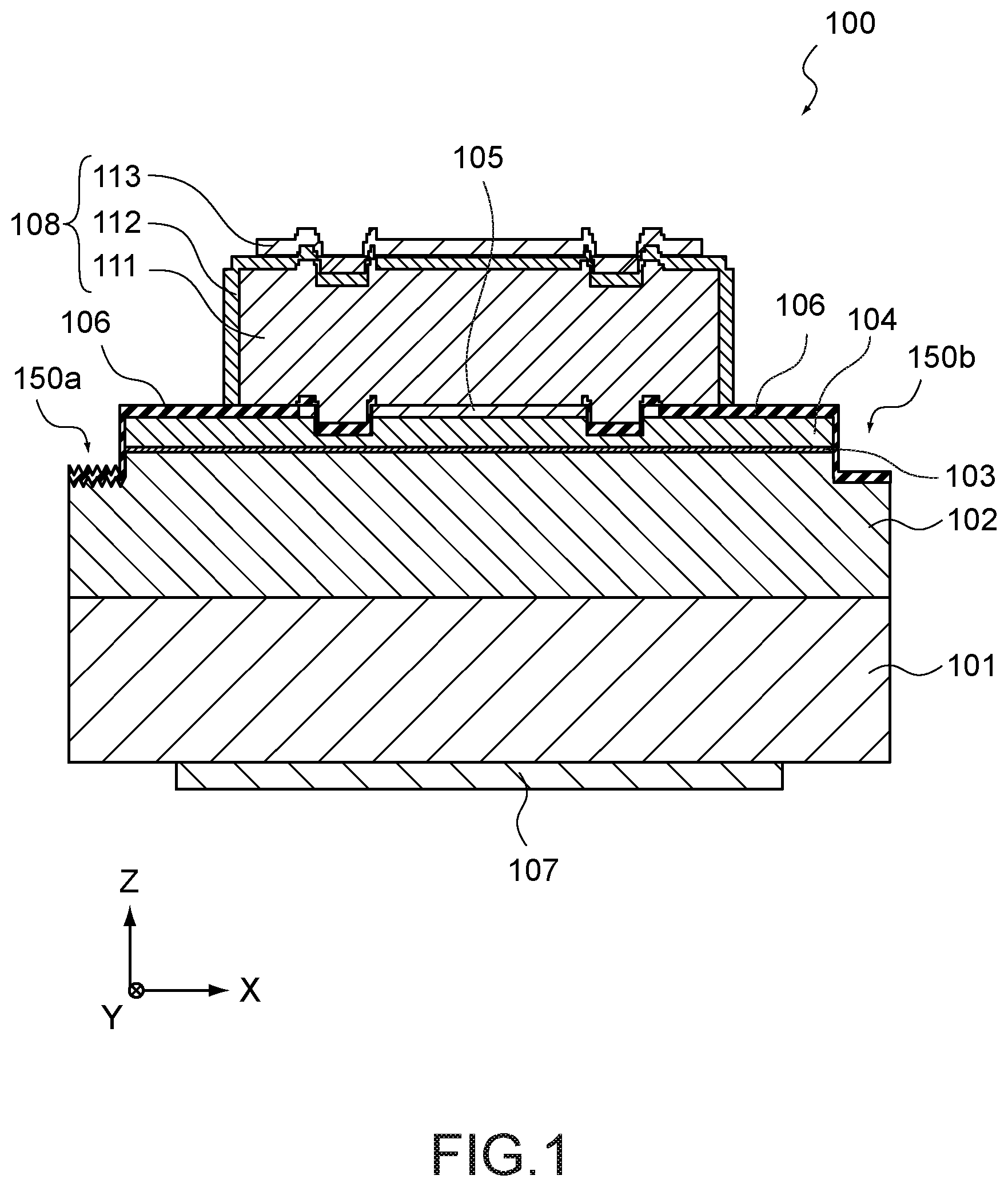 Patent US12620770 Figure 1 – Semiconductor laser element and method of producing semiconductor laser element