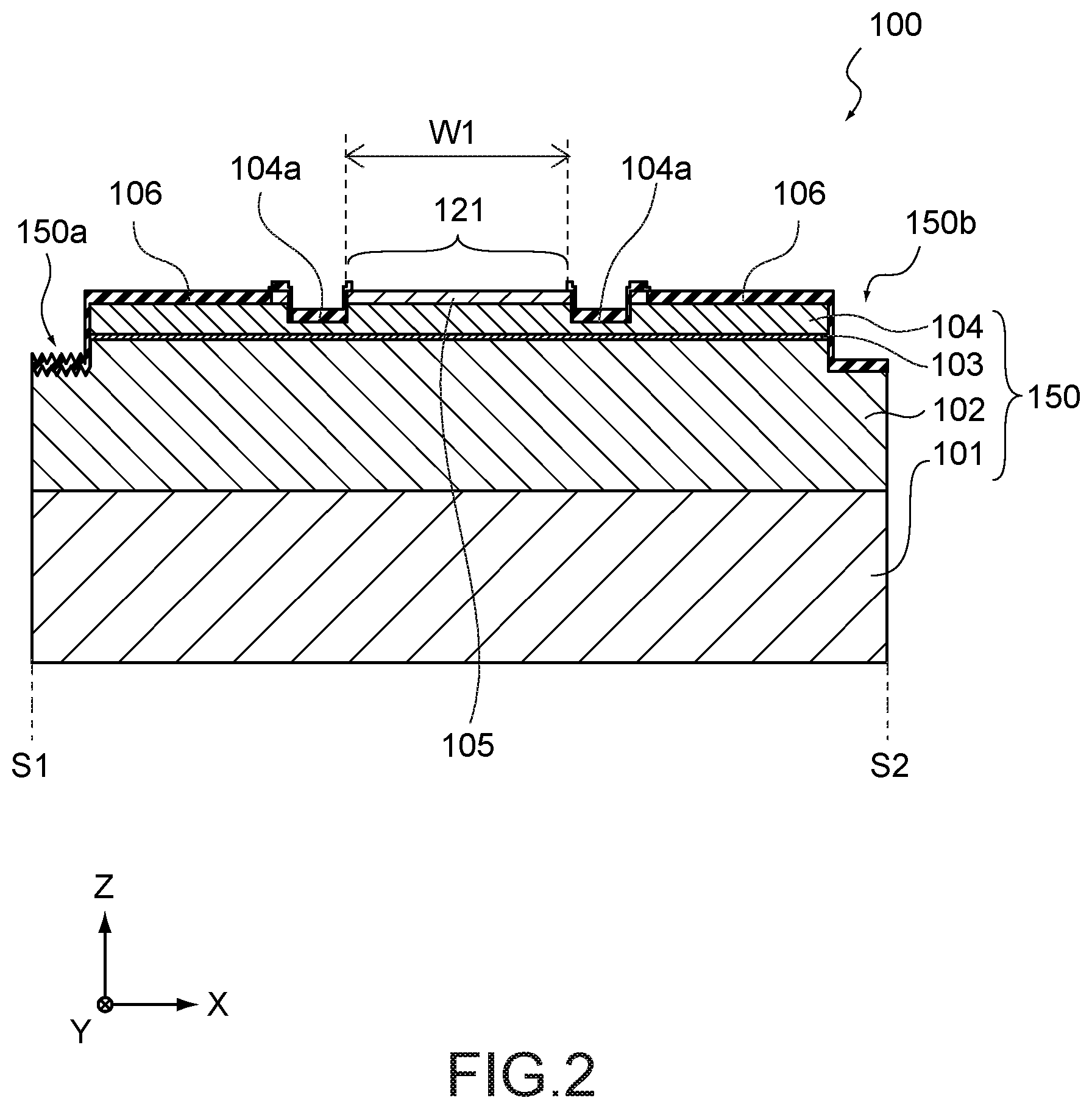 Patent US12620770 Figure 2 – Semiconductor laser element and method of producing semiconductor laser element
