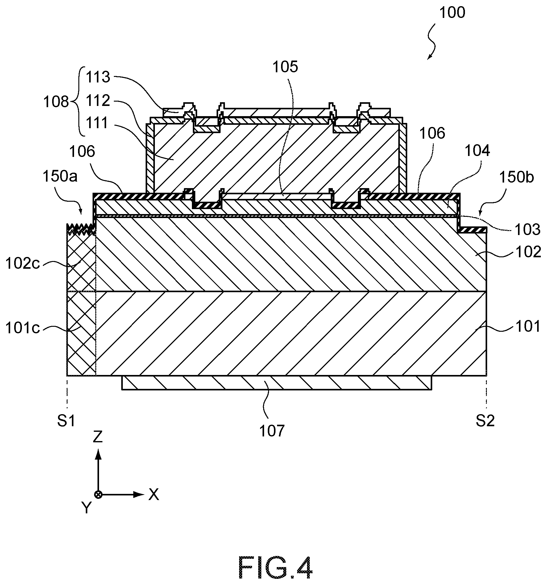 Patent US12620770 Figure 4 – Semiconductor laser element and method of producing semiconductor laser element