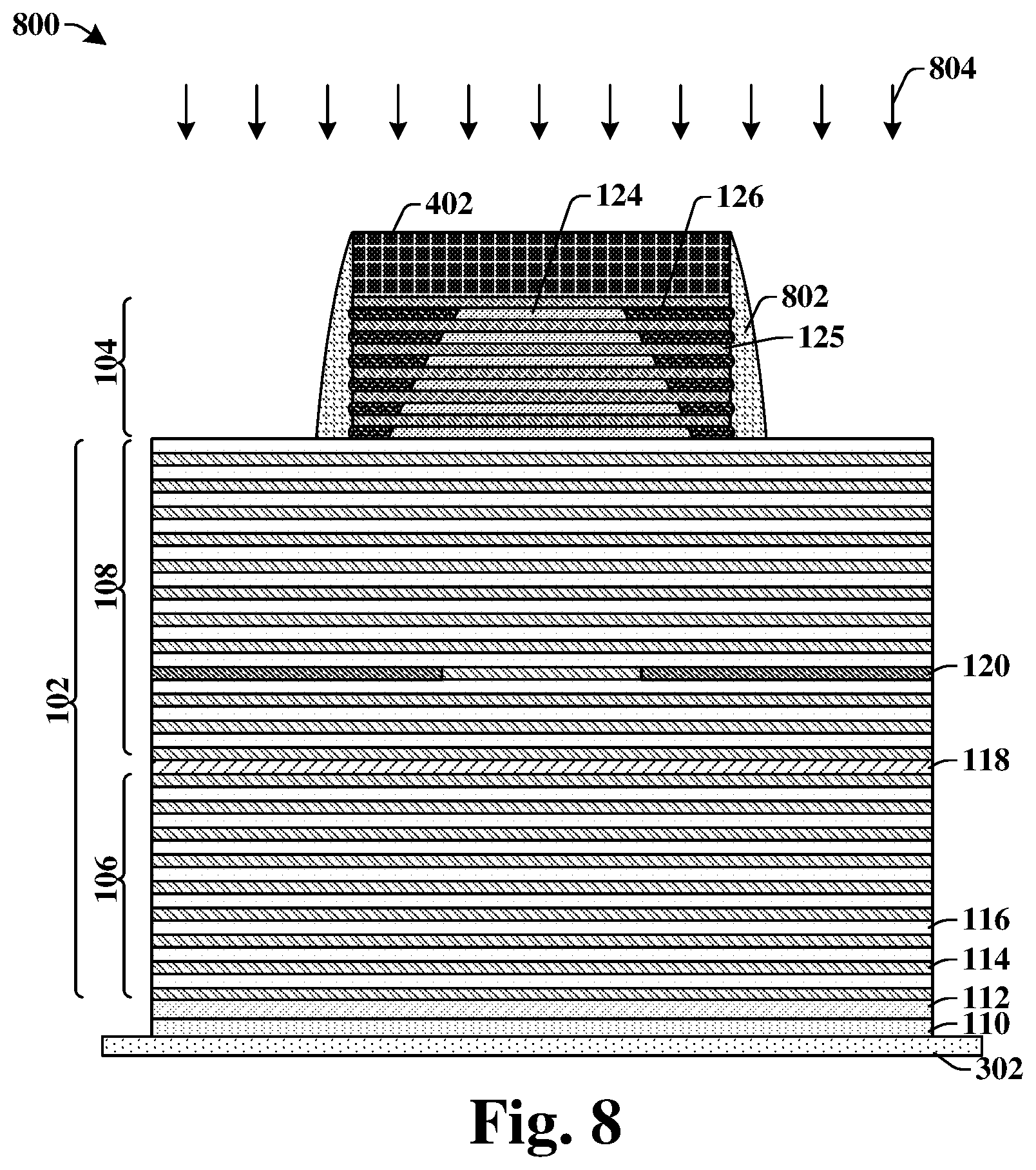 Patent US12620779 Figure 8 – VCSEL with self-aligned microlens to improve beam divergence