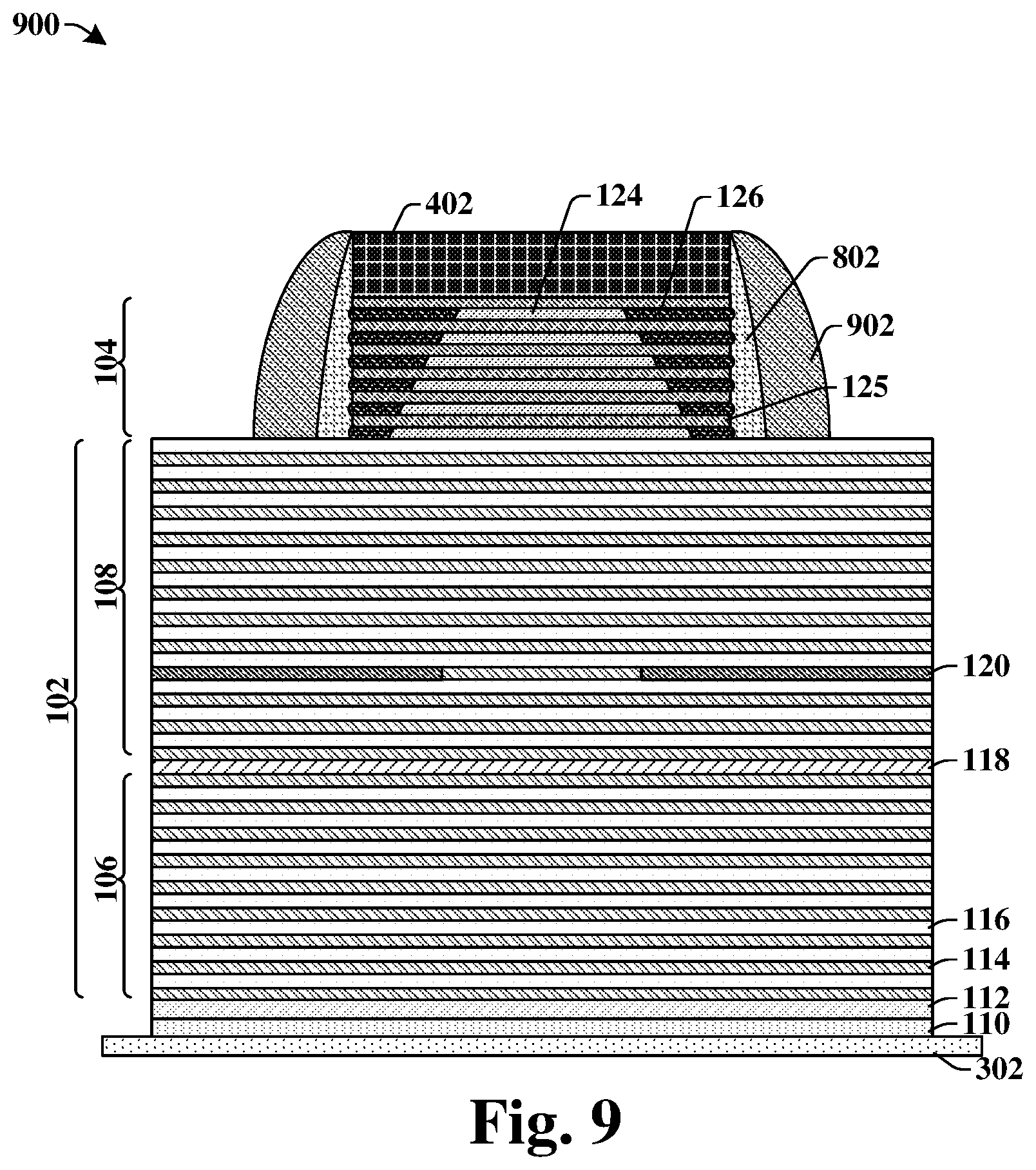 Patent US12620779 Figure 9 – VCSEL with self-aligned microlens to improve beam divergence