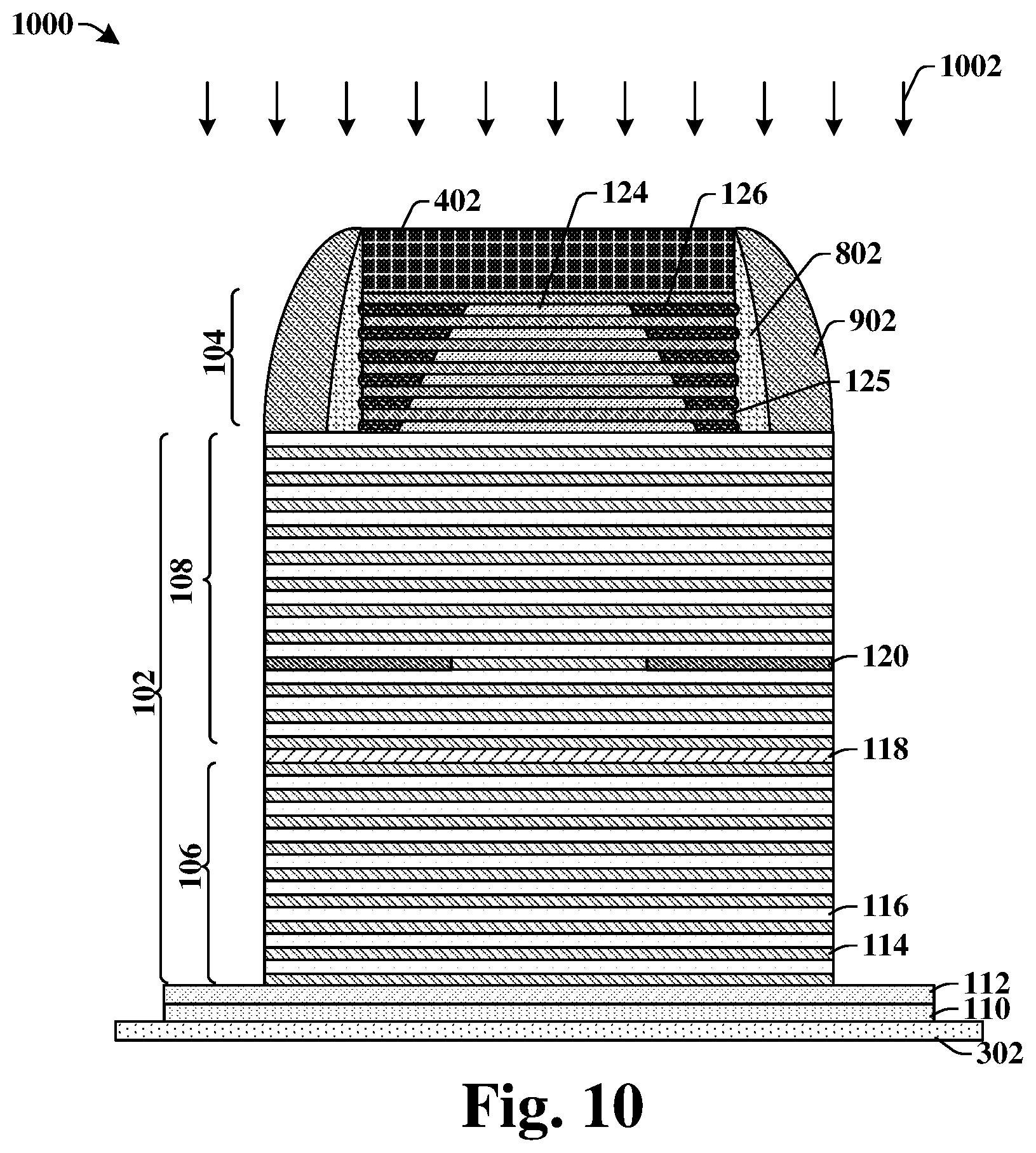 Patent US12620779 Figure 10 – VCSEL with self-aligned microlens to improve beam divergence