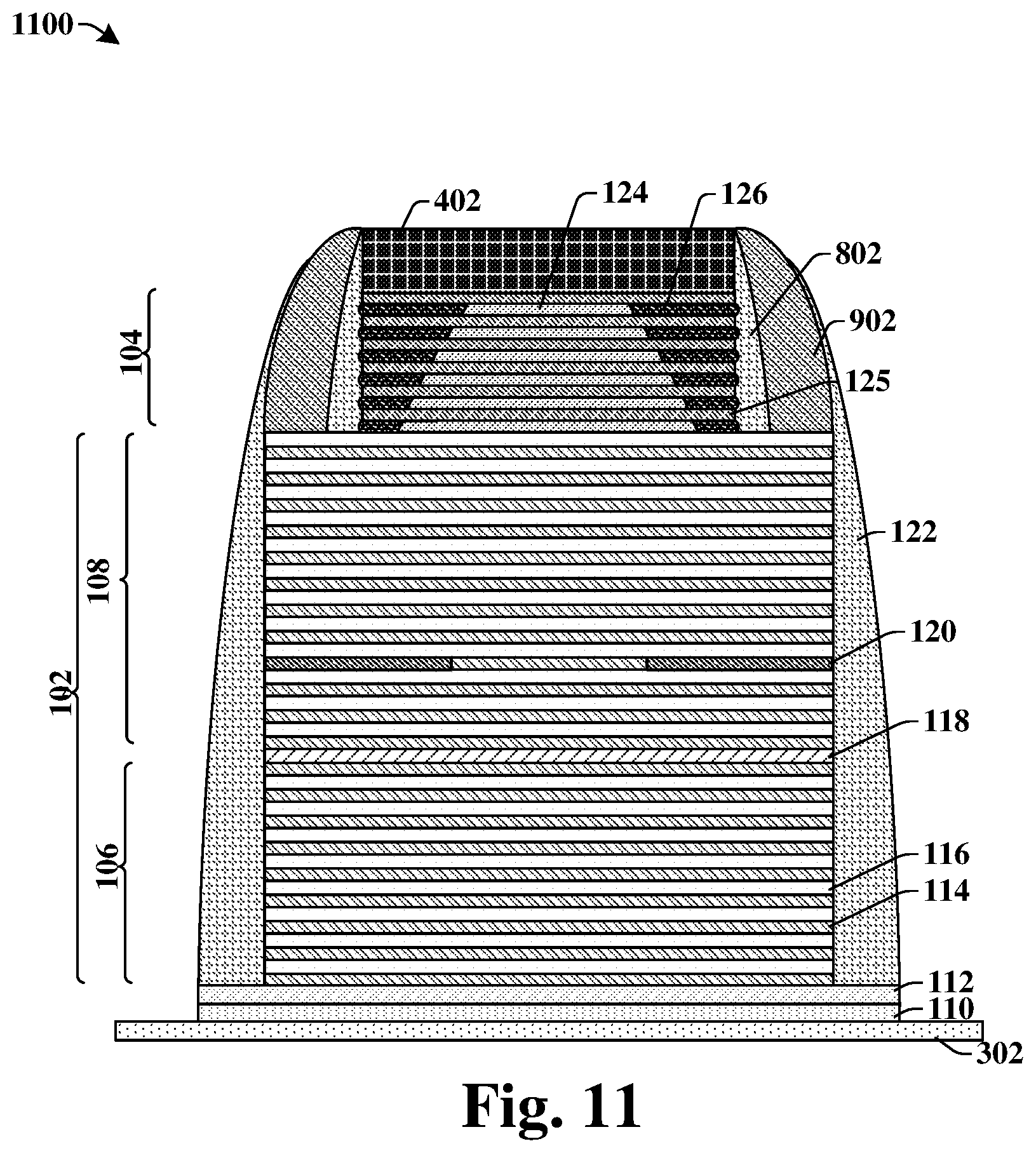 Patent US12620779 Figure 11 – VCSEL with self-aligned microlens to improve beam divergence
