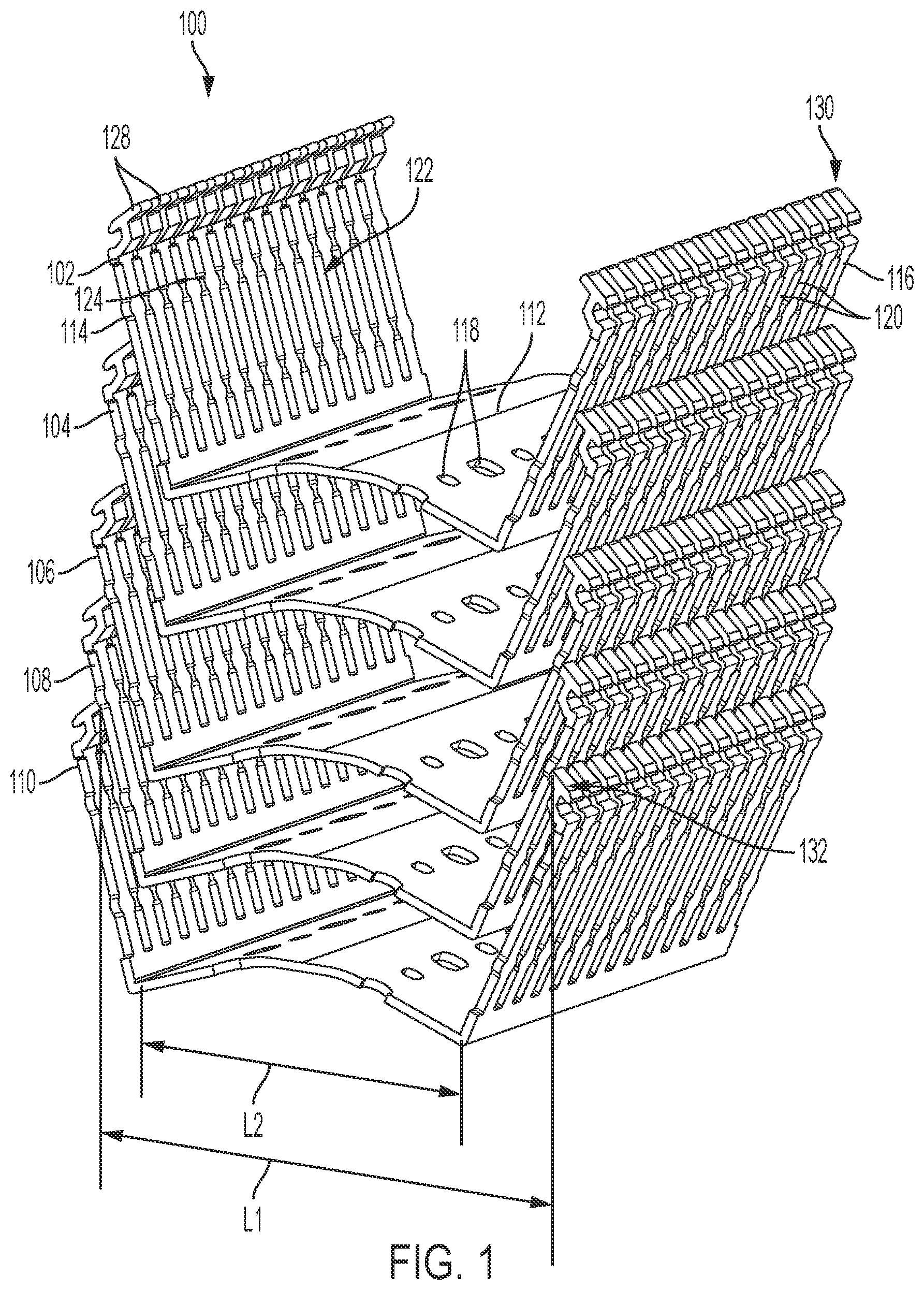 Patent US12620789 Figure 1 – Nestable wiring duct