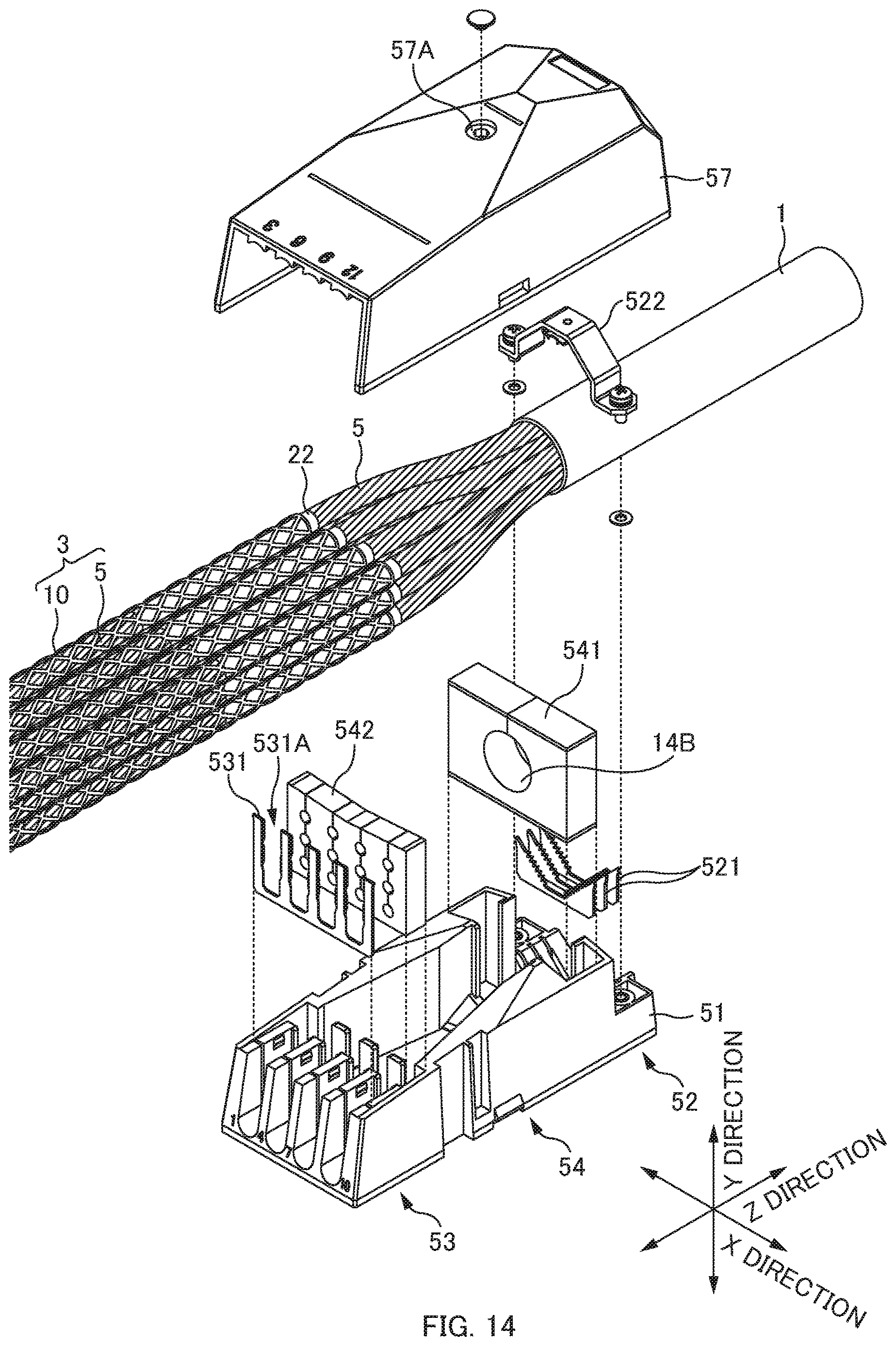 Patent US12620790 Figure 14 – Reticulated tube, optical fiber protective unit, method for protecting optical fiber, and method for manufacturing reticulated tube
