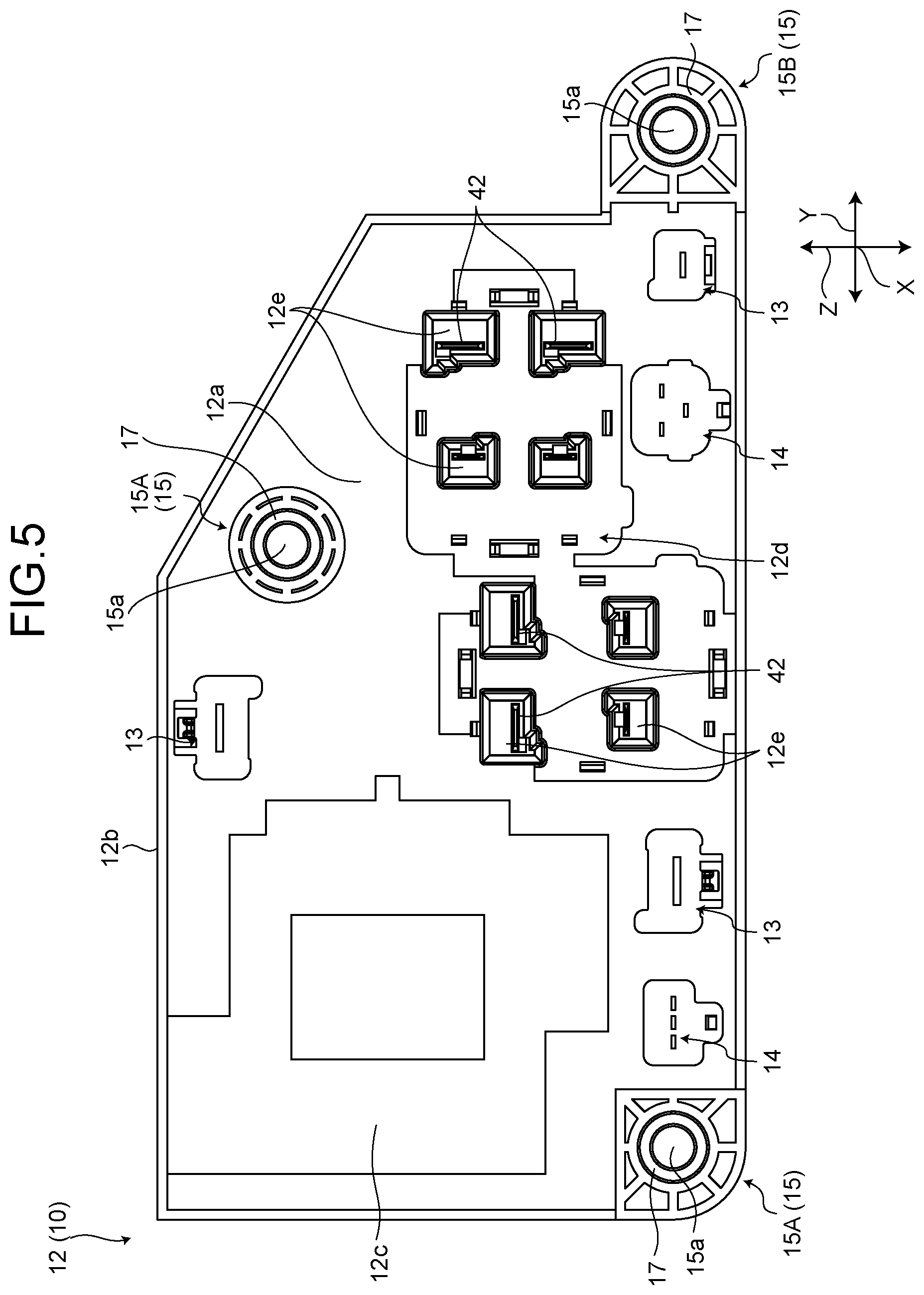 Patent US12620791 Figure 5 – Electrical connection box and wire harness