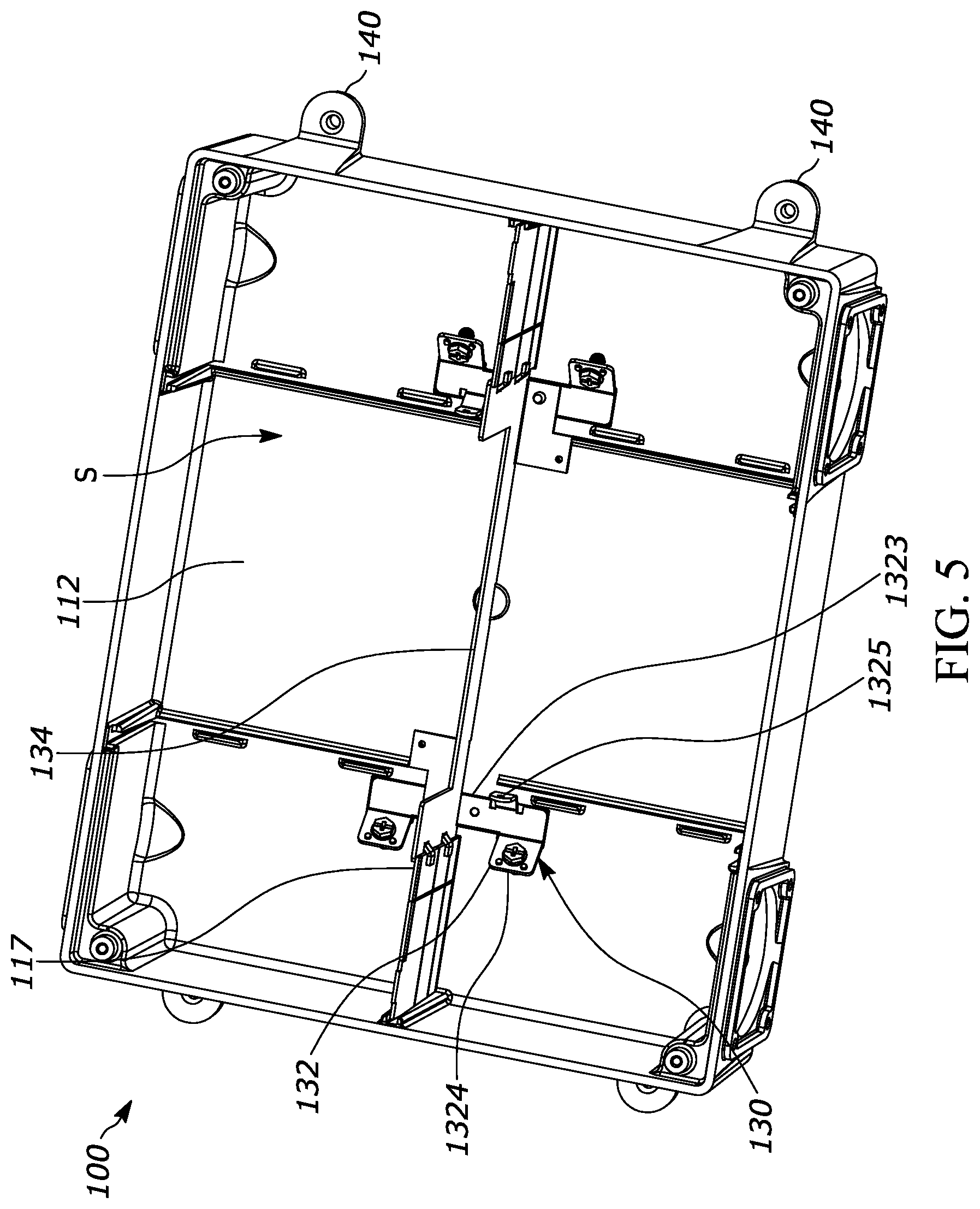 Patent US12620793 Figure 5 – Electrical floor box assembly and method of installing same