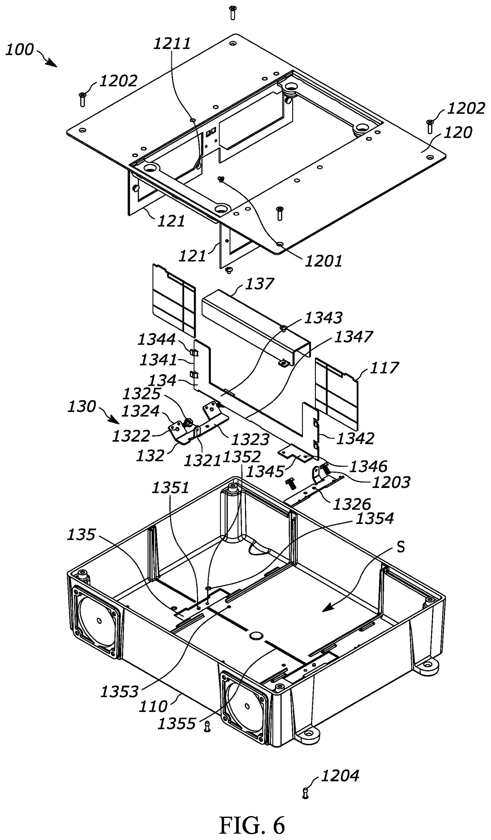 Patent US12620793 Figure 6 – Electrical floor box assembly and method of installing same
