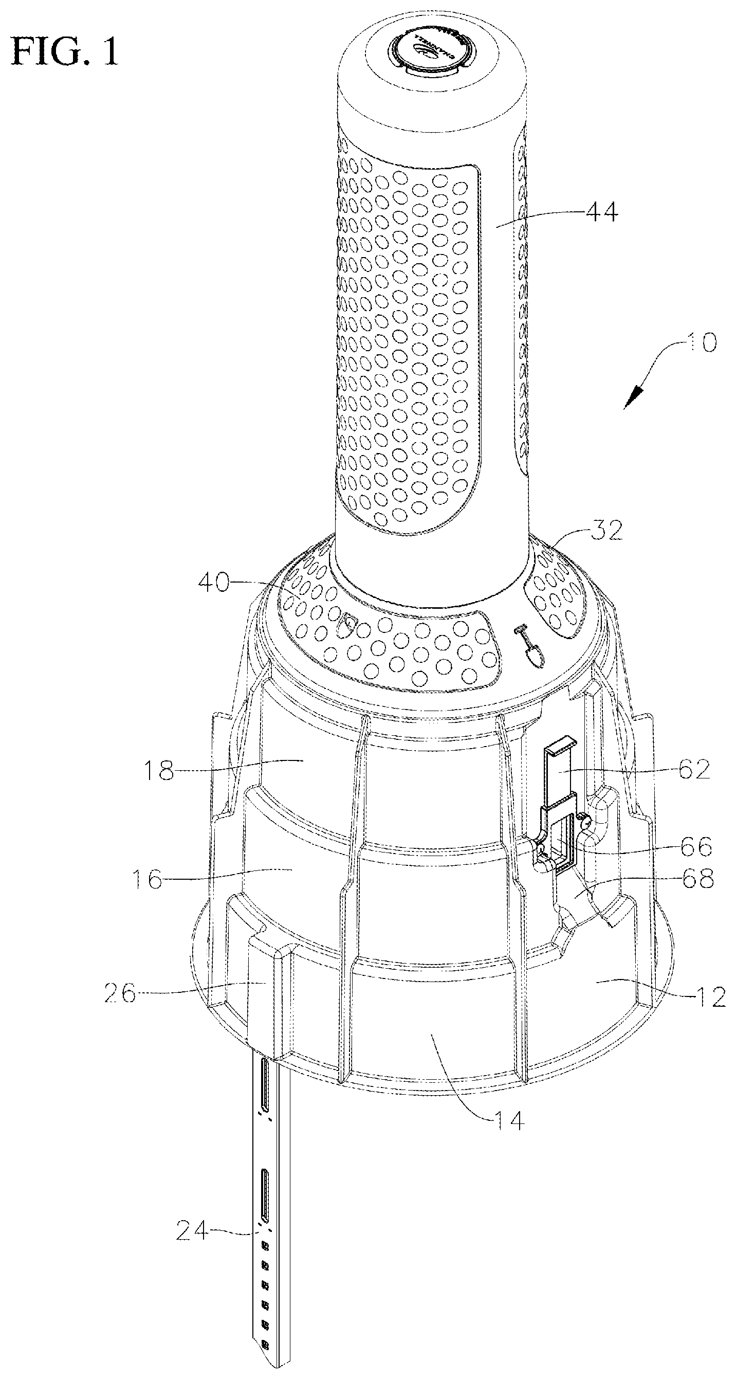 Patent US12620794 Figure 1 – Enclosure system for underground utility connections