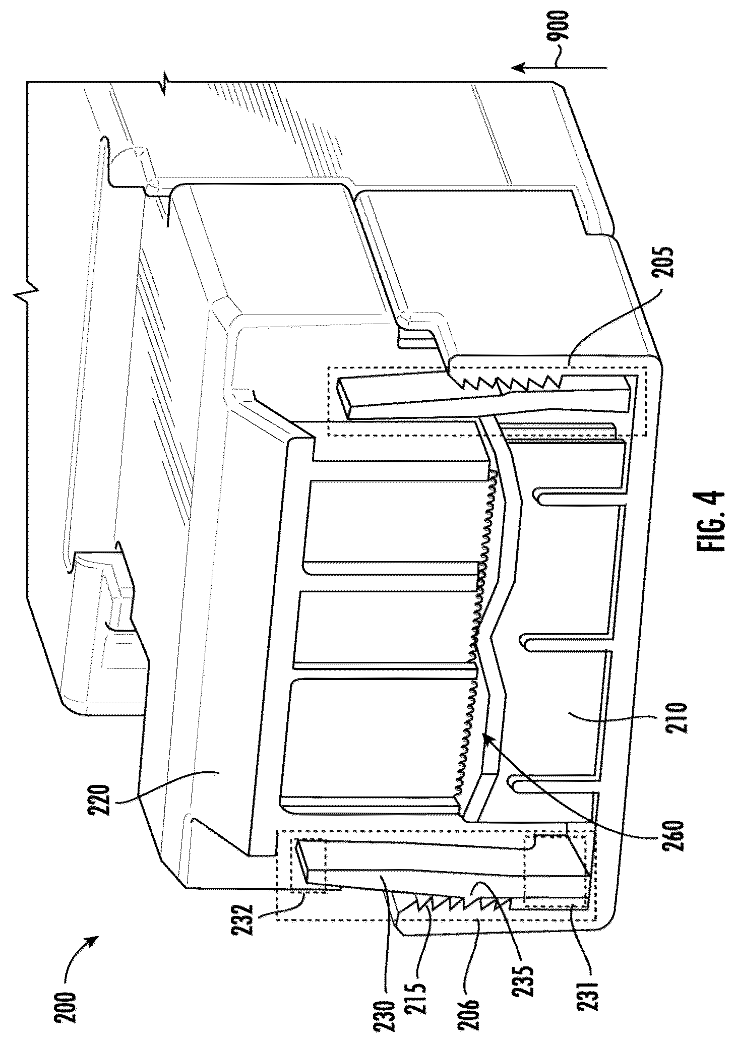 Patent US12620795 Figure 4 – Strain relief clamp