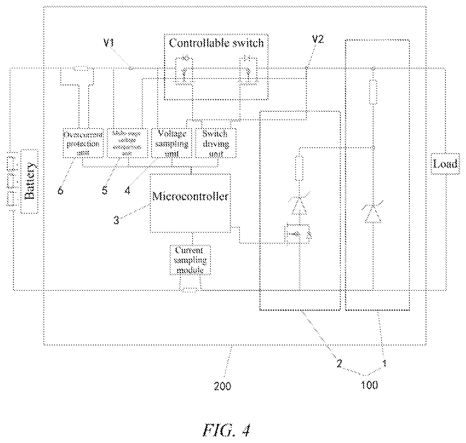 Patent US12620819 Figure 4 – Discharge circuit, battery management system, battery, protection method, and electrical apparatus