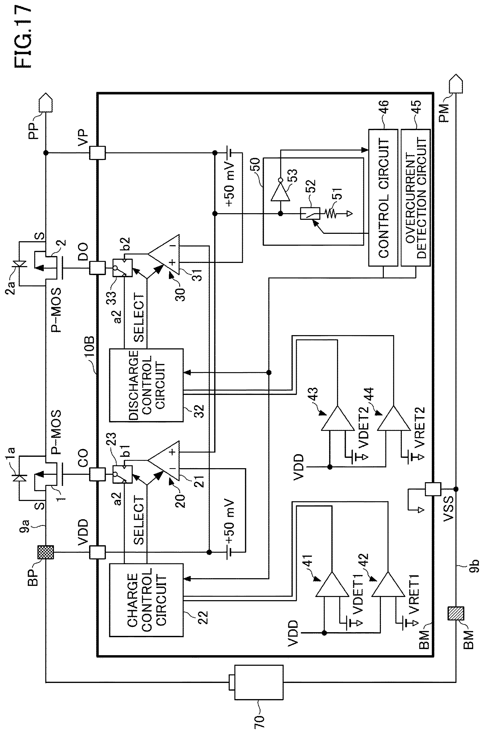 Patent US12620820 Figure 17 – Secondary battery protection circuit, battery pack, battery system, and method for protecting secondary battery