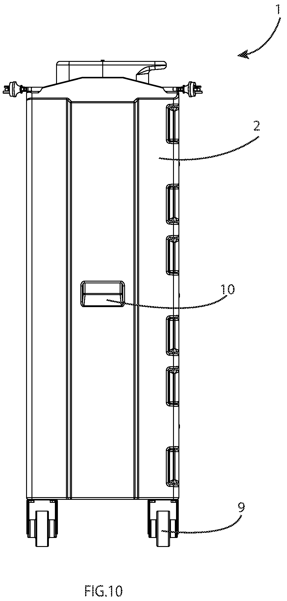 Patent US12620822 Figure 10 – Mobile power tool battery charging pod with lockable compartments
