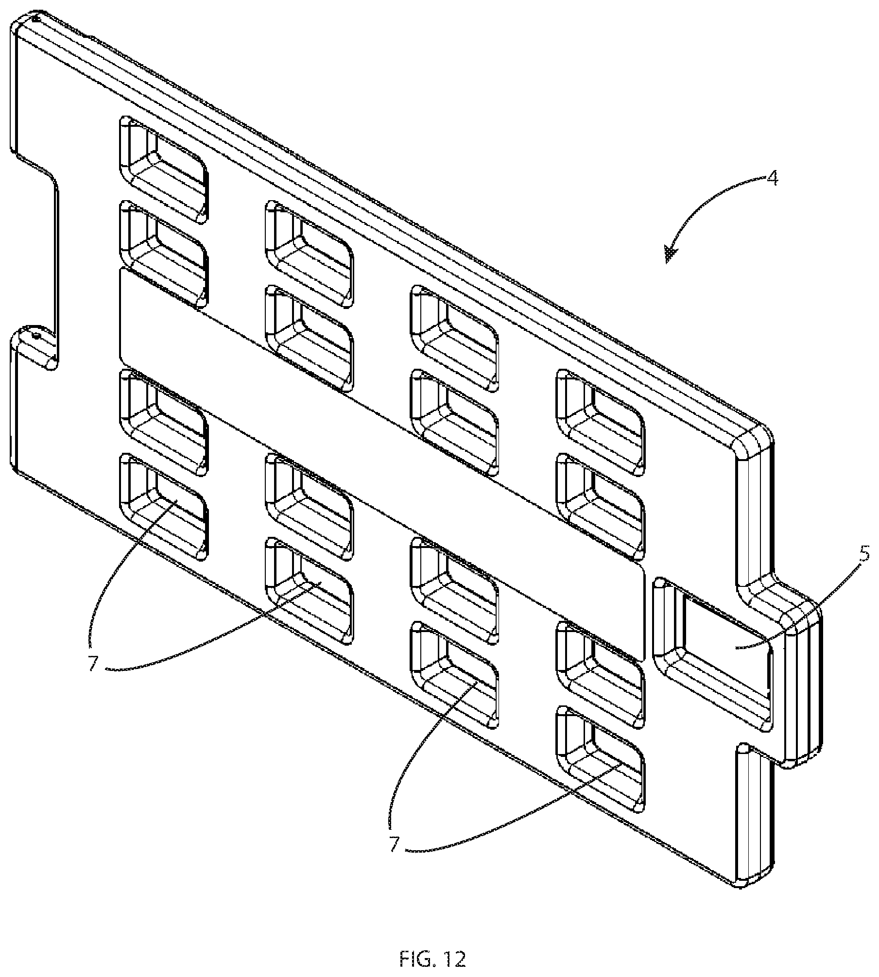 Patent US12620822 Figure 12 – Mobile power tool battery charging pod with lockable compartments