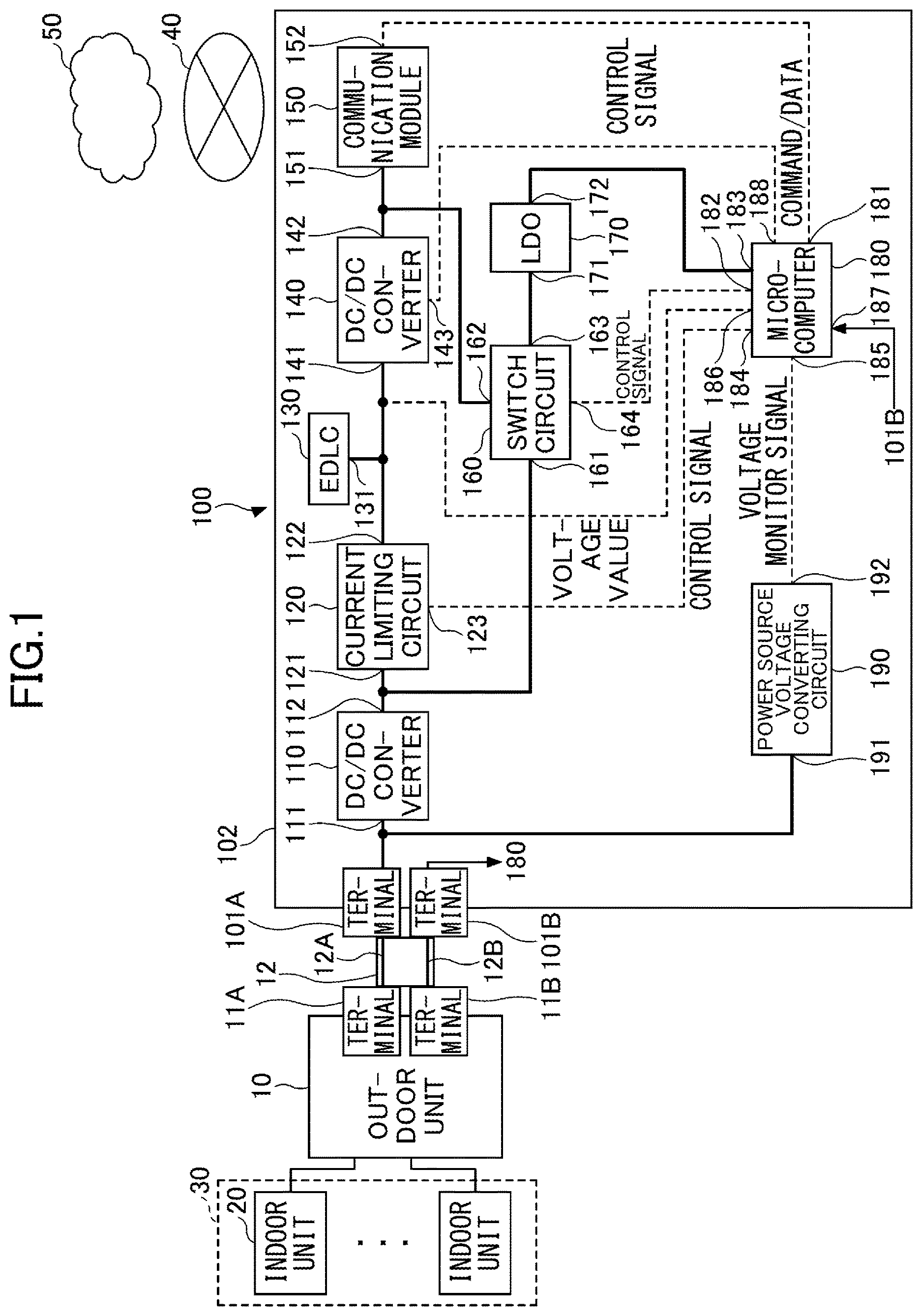 Patent US12620824 Figure 1 – Communication adapter
