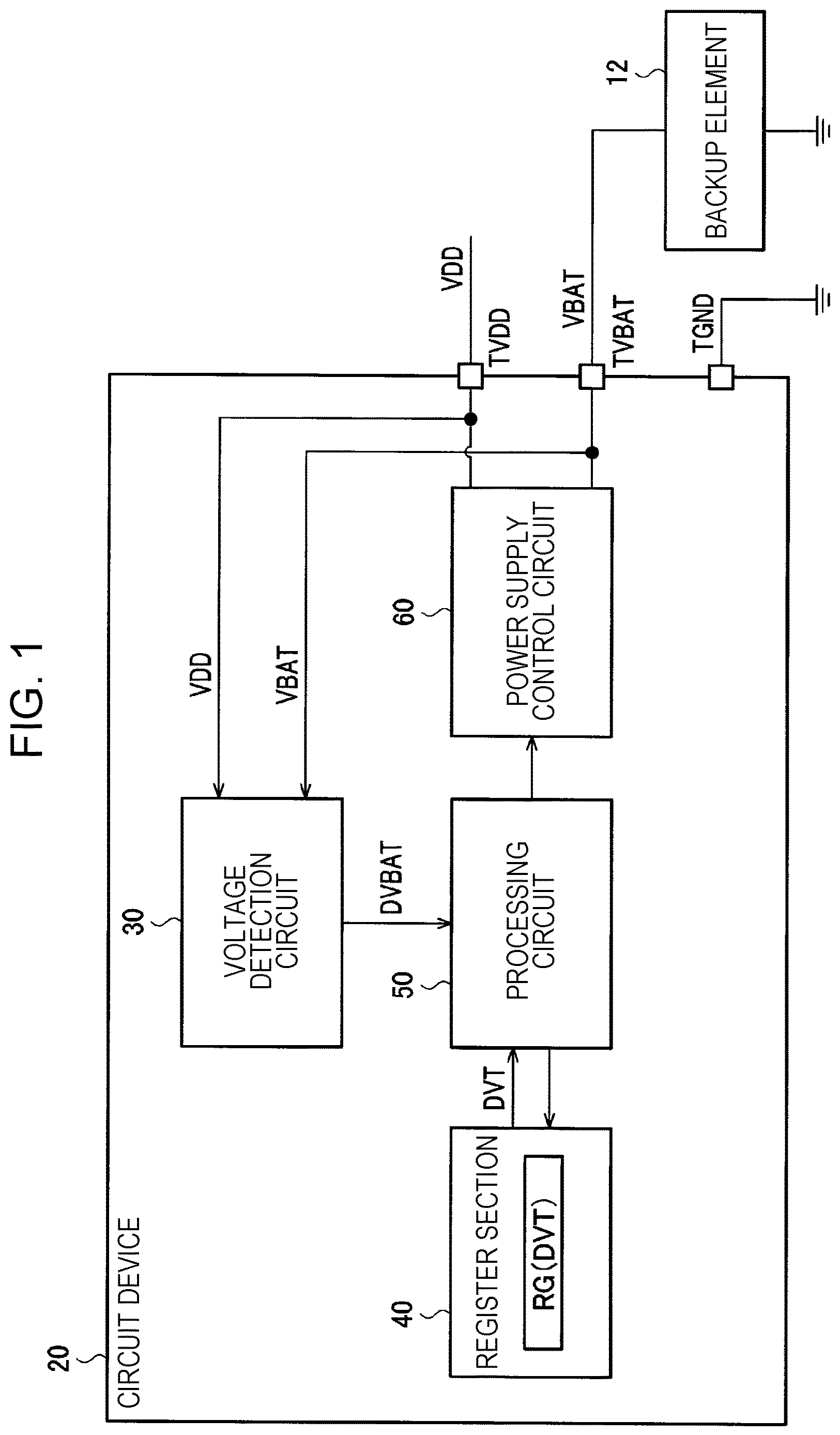 Patent US12620829 Figure 1 – Circuit device and real-time clock device