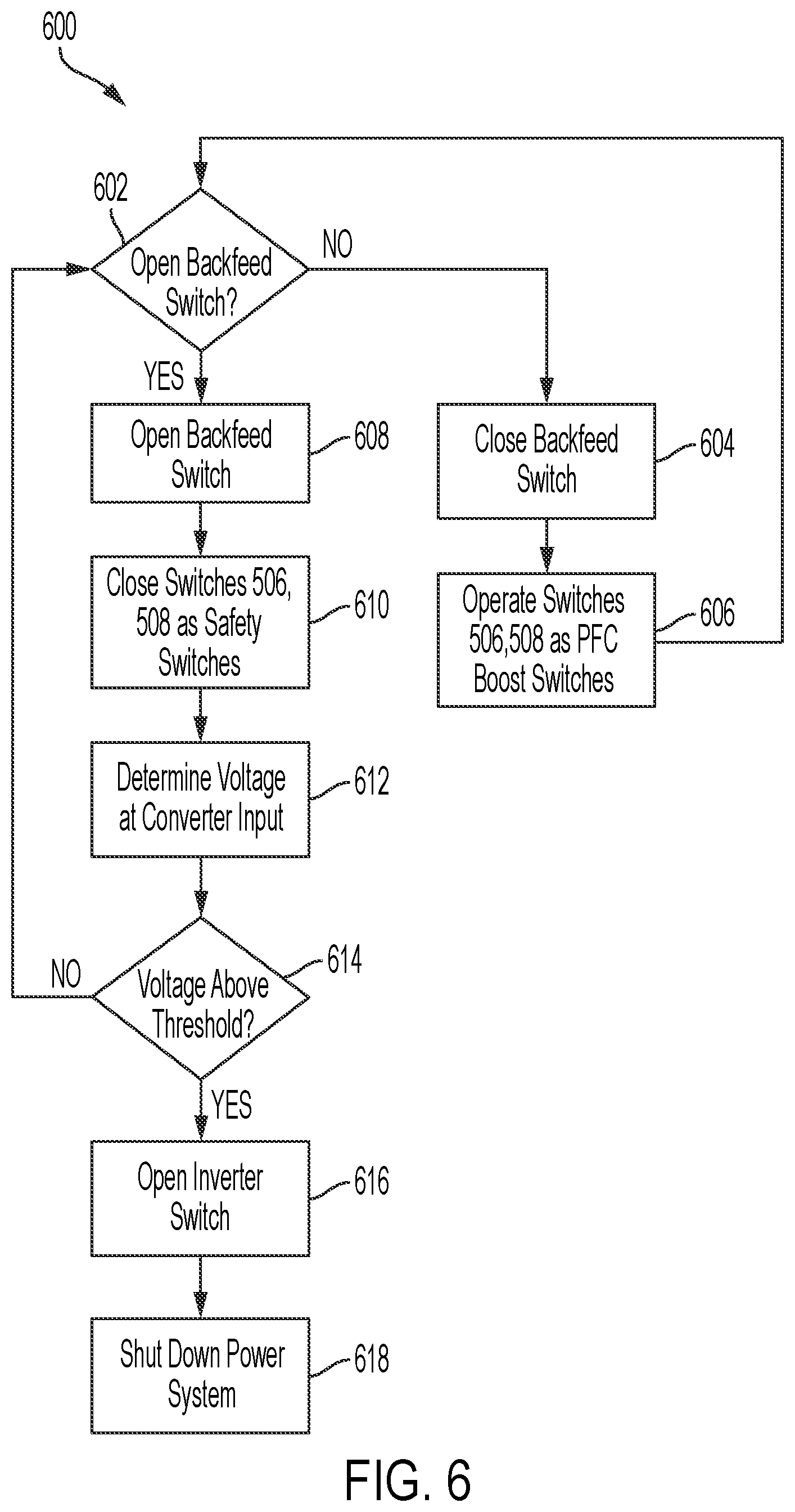 Patent US12620830 Figure 6 – Backfeed protection circuit