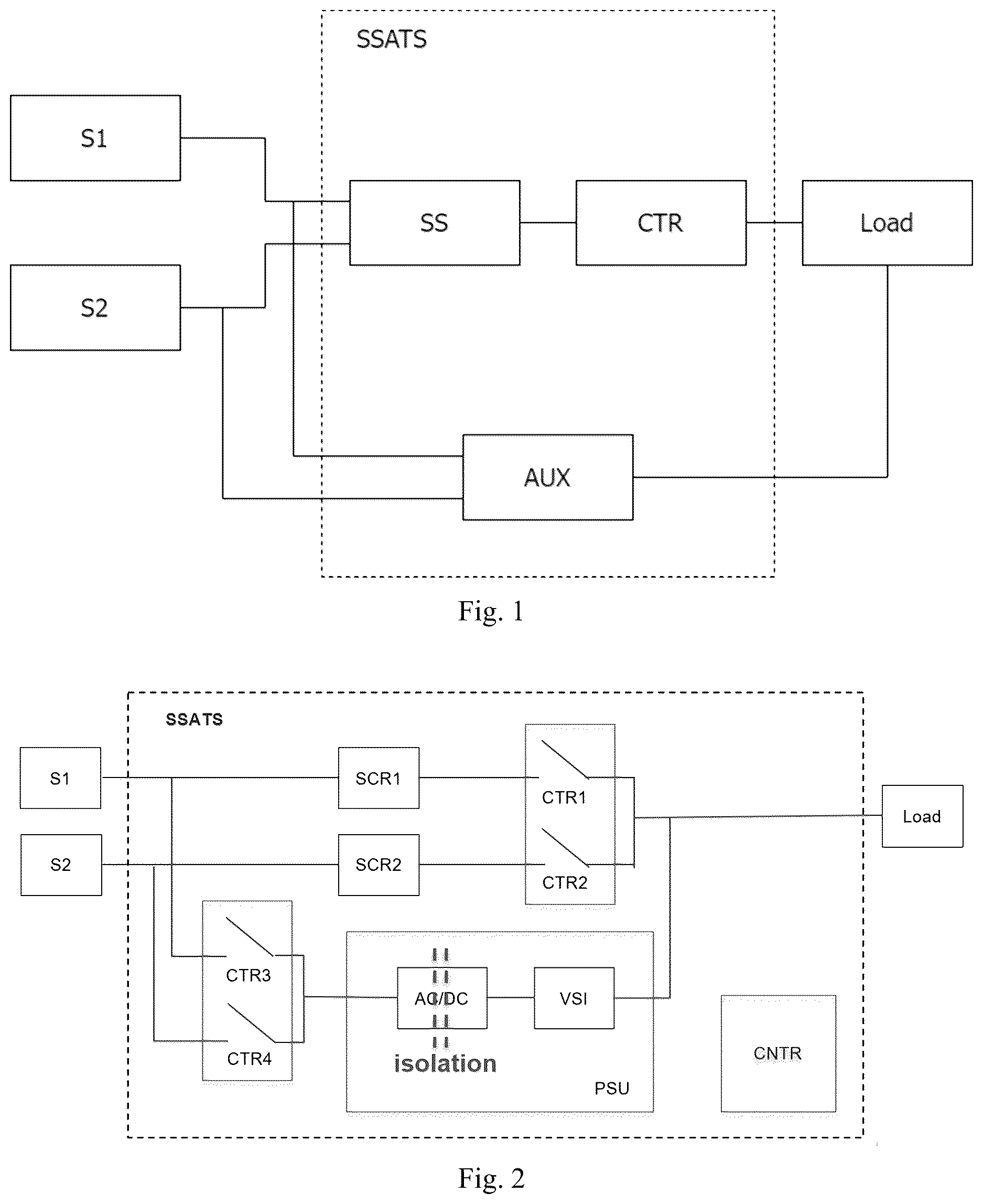 Patent US12620831 Figure 1 – Dual power supply transfer switch based on solid-state switch