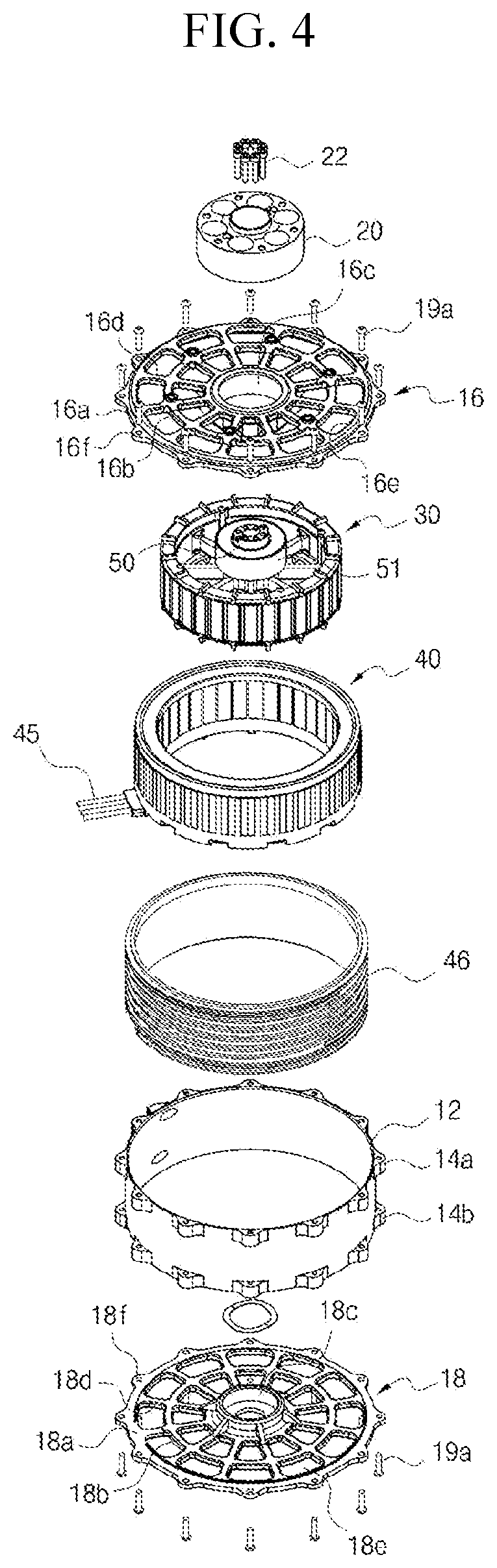 Patent US12620841 Figure 8 – Stator having bus bar structure, propeller driving motor using same, and method for manufacturing stator