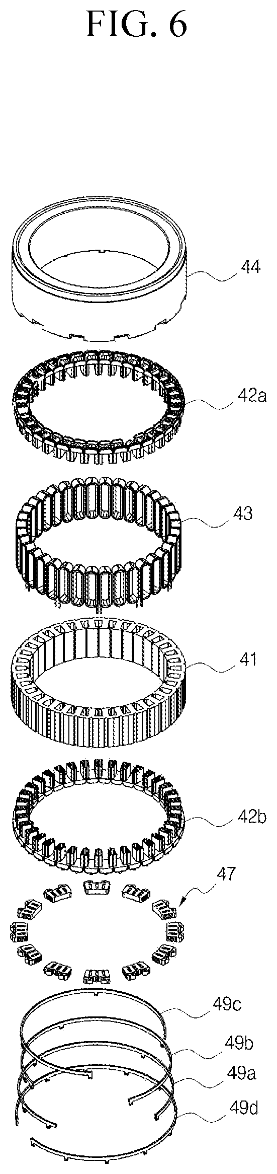 Patent US12620841 Figure 10 – Stator having bus bar structure, propeller driving motor using same, and method for manufacturing stator